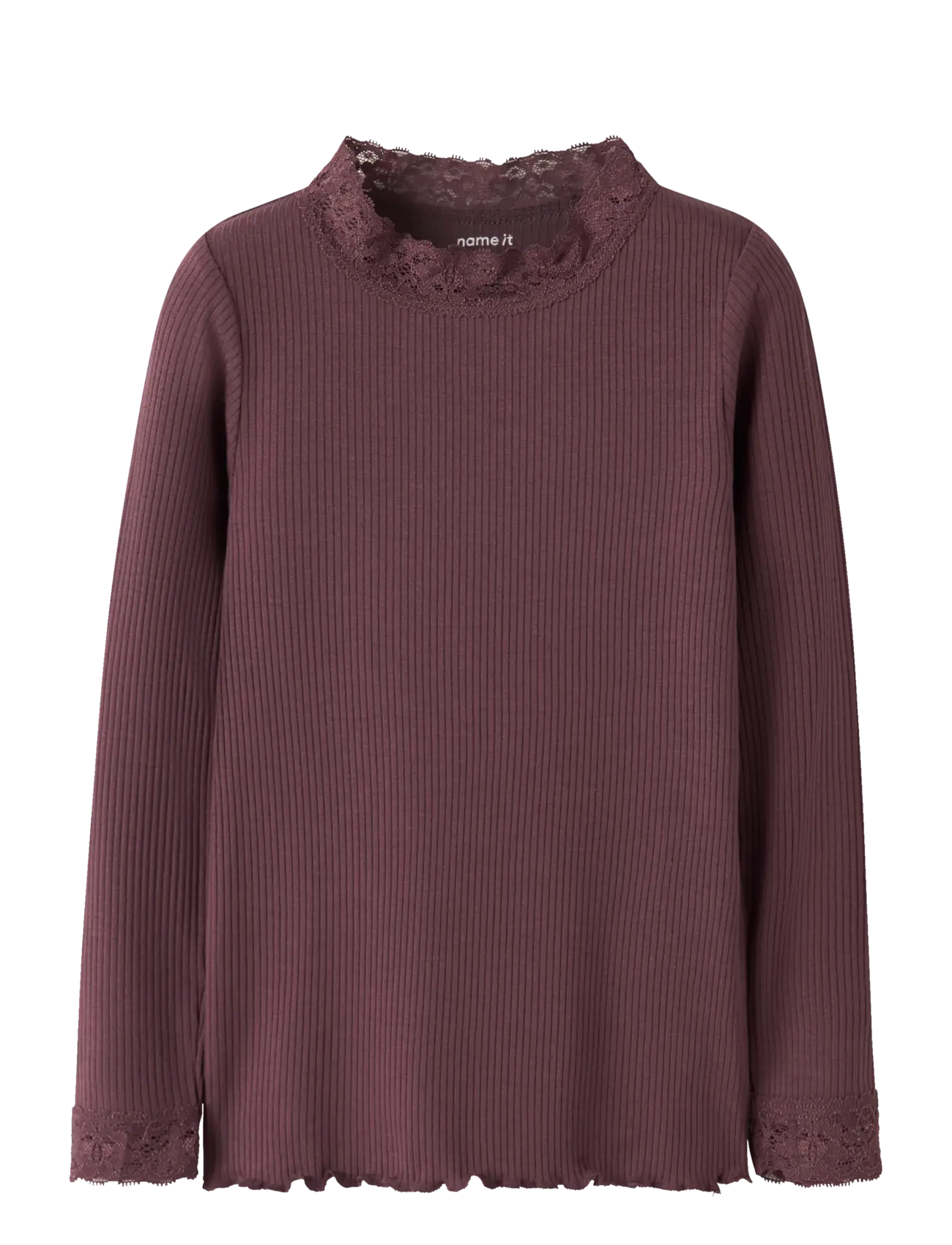 name it NMFRIONA LS XSL TOP - Long-sleeved t-shirts - CATAWBA GRAPE / burgundy