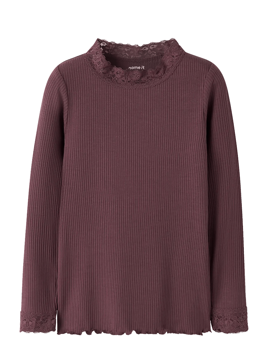 name it - NMFRIONA LS XSL TOP - langärmelig - catawba grape - 0
