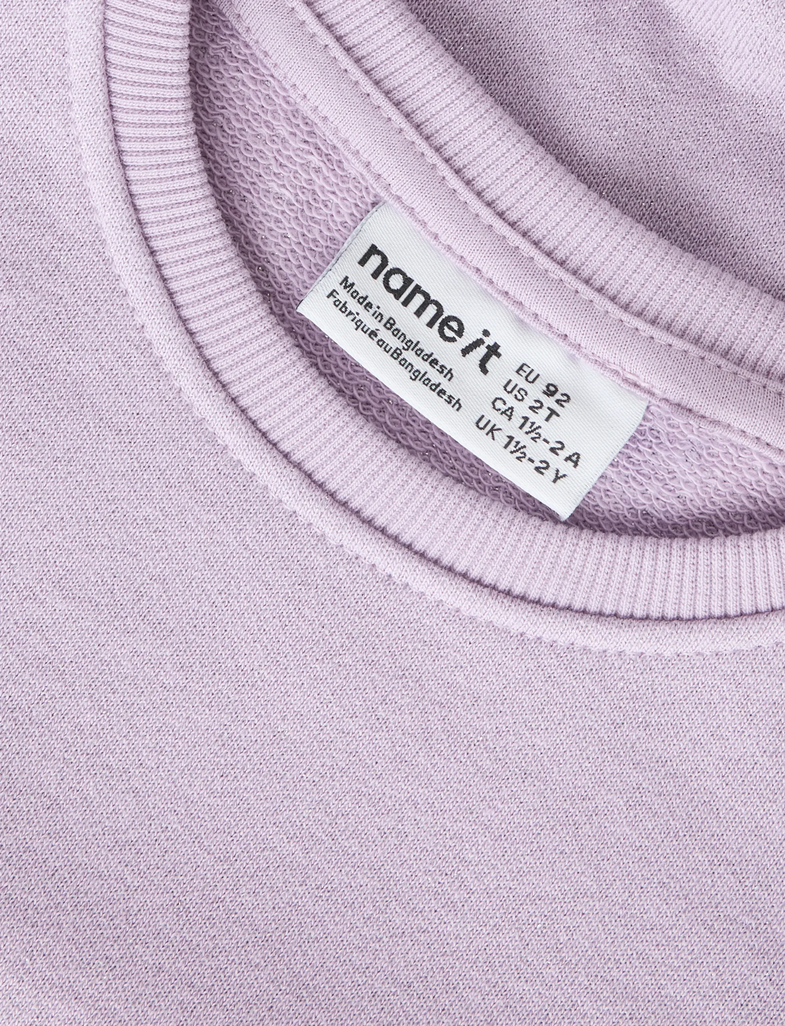 name it - NMFFILANA LS NREG SWE UNB - sweatshirts - lavender lily - 2