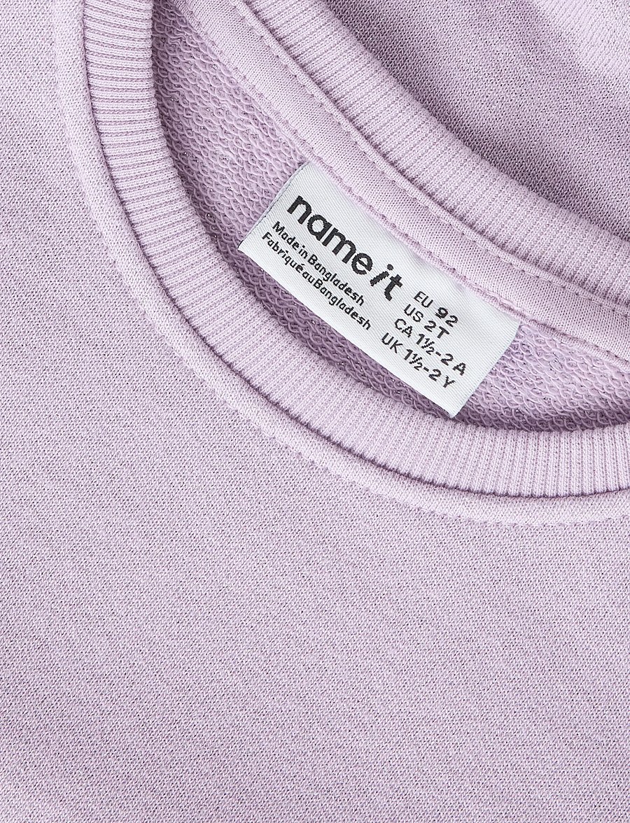 name it - NMFFILANA LS NREG SWE UNB - sweatshirts - lavender lily - 2