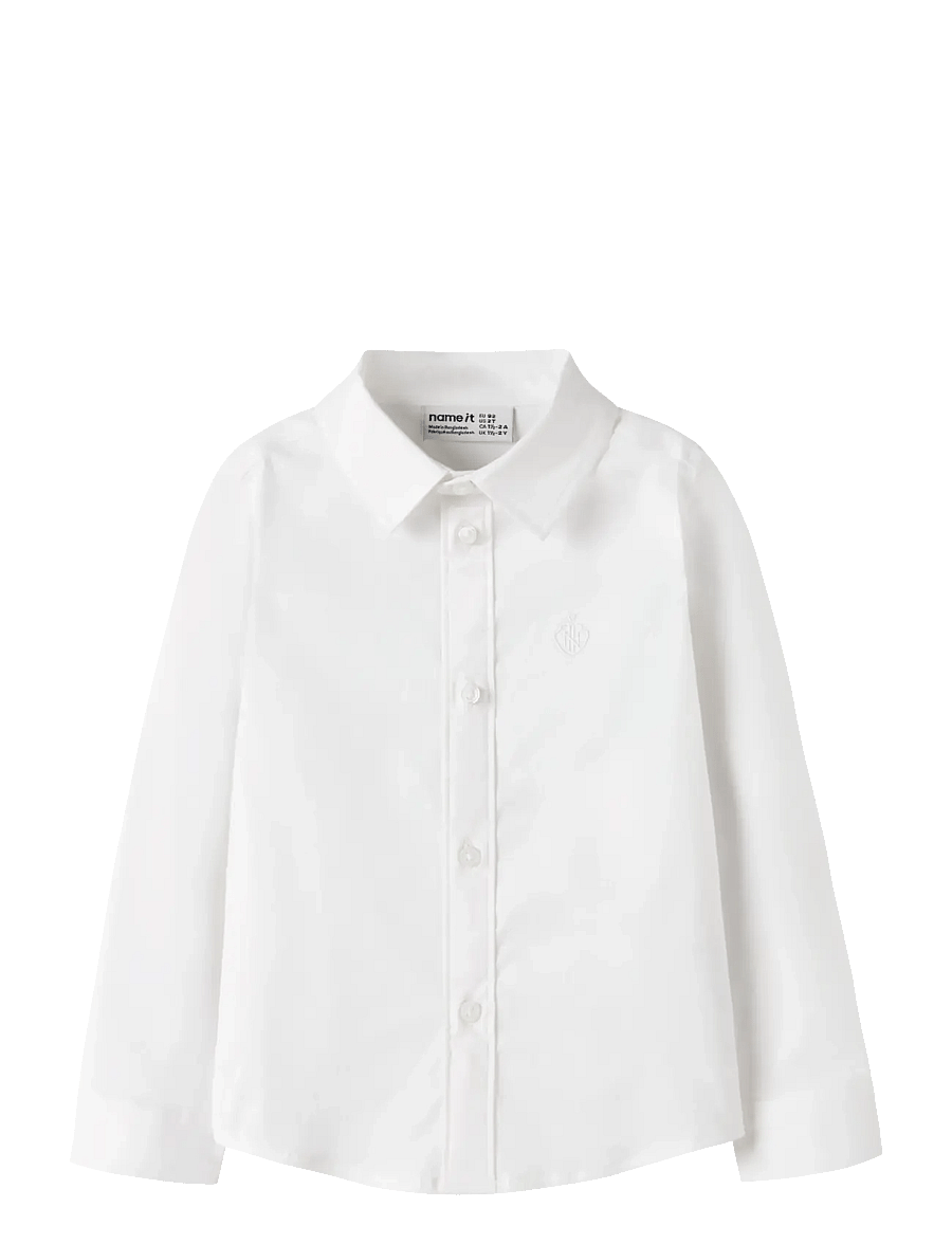 name it - NMMREFRIK LS SHIRT - bright white - 0