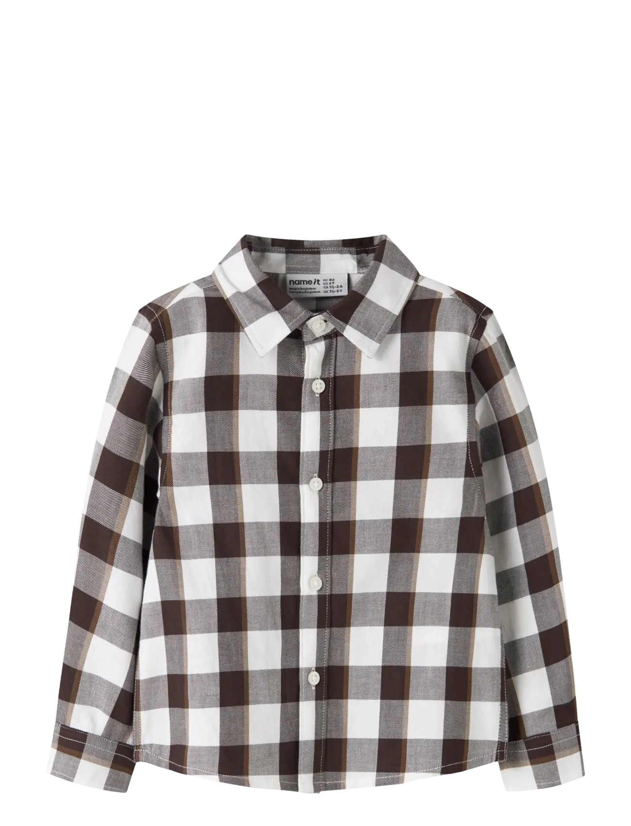 name it - NMMRALUM LS NREG CHECK SHIRT - bright white - 1