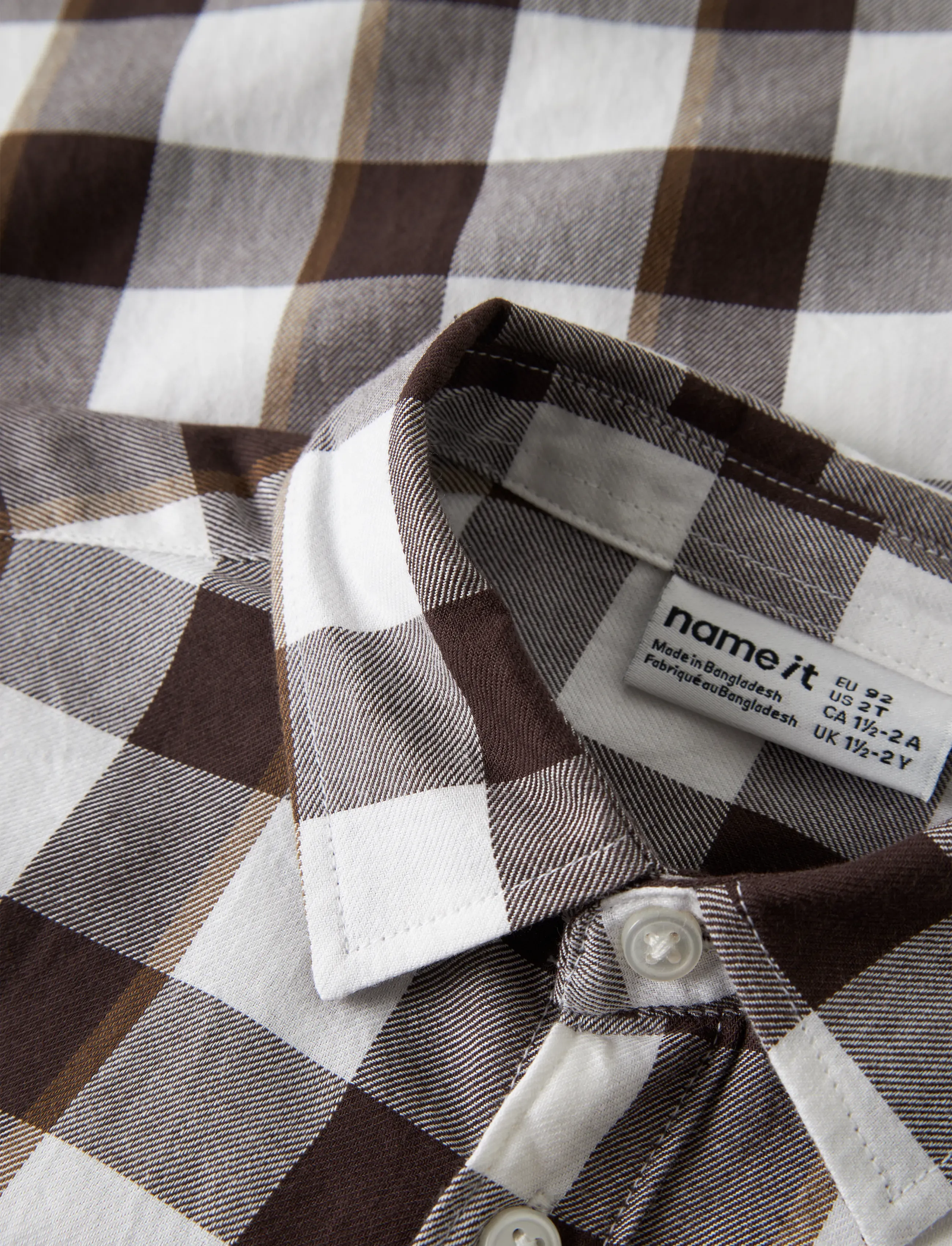 name it - NMMRALUM LS NREG CHECK SHIRT - bright white - 5