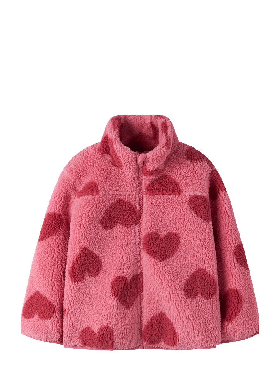 name it - NMFMONICA TEDDY JACKET AOP NOOS - fliisjakid - flowering ginger - 0