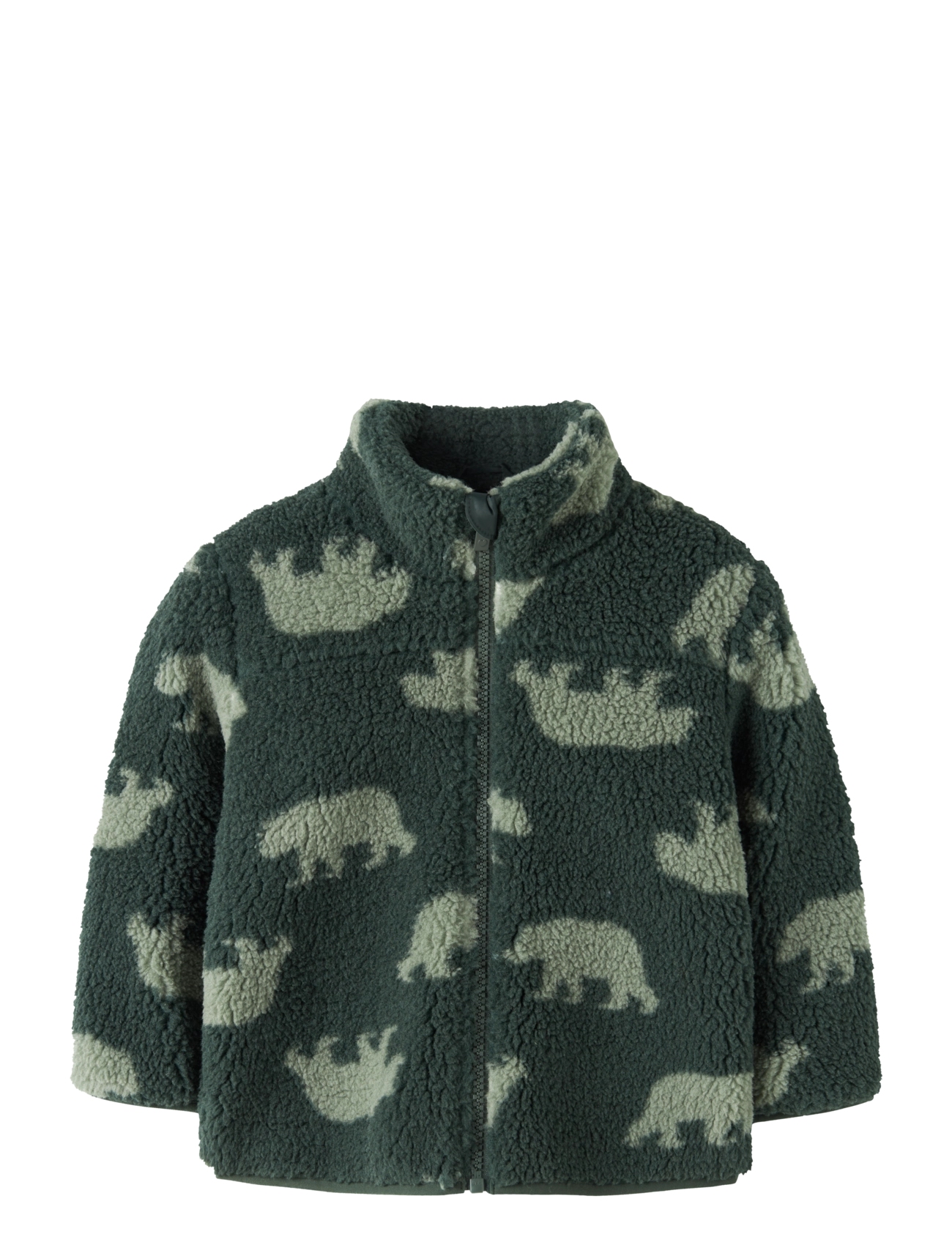 name it NMMMONICO TEDDY JACKET AOP NOOS - Outdoor - JUNGLE GREEN / green
