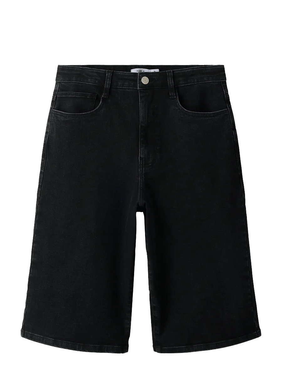 name it - NKMBEN X-SKATER DNM JORTS 2201-AU - denimshorts - black denim - 0