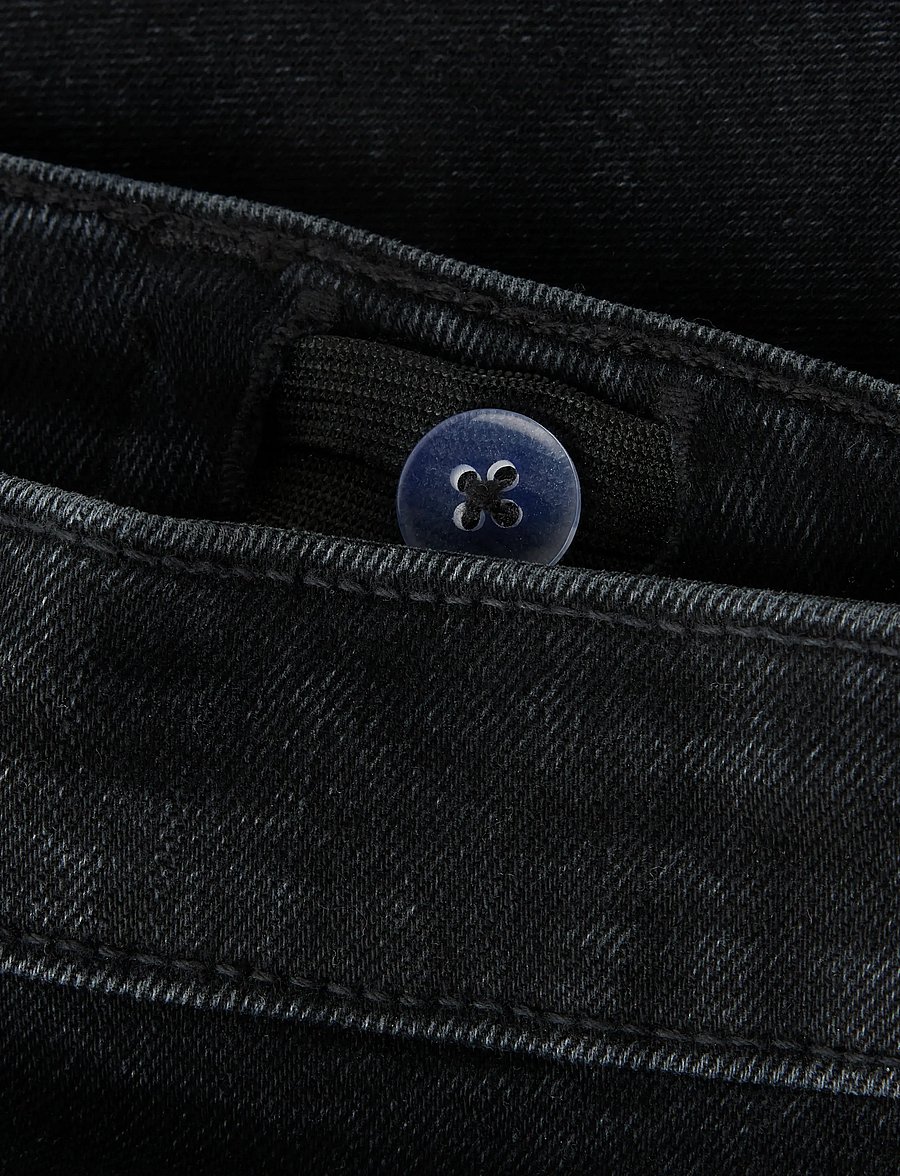 name it - NKMBEN X-SKATER DNM JORTS 2201-AU - denimshorts - black denim - 2