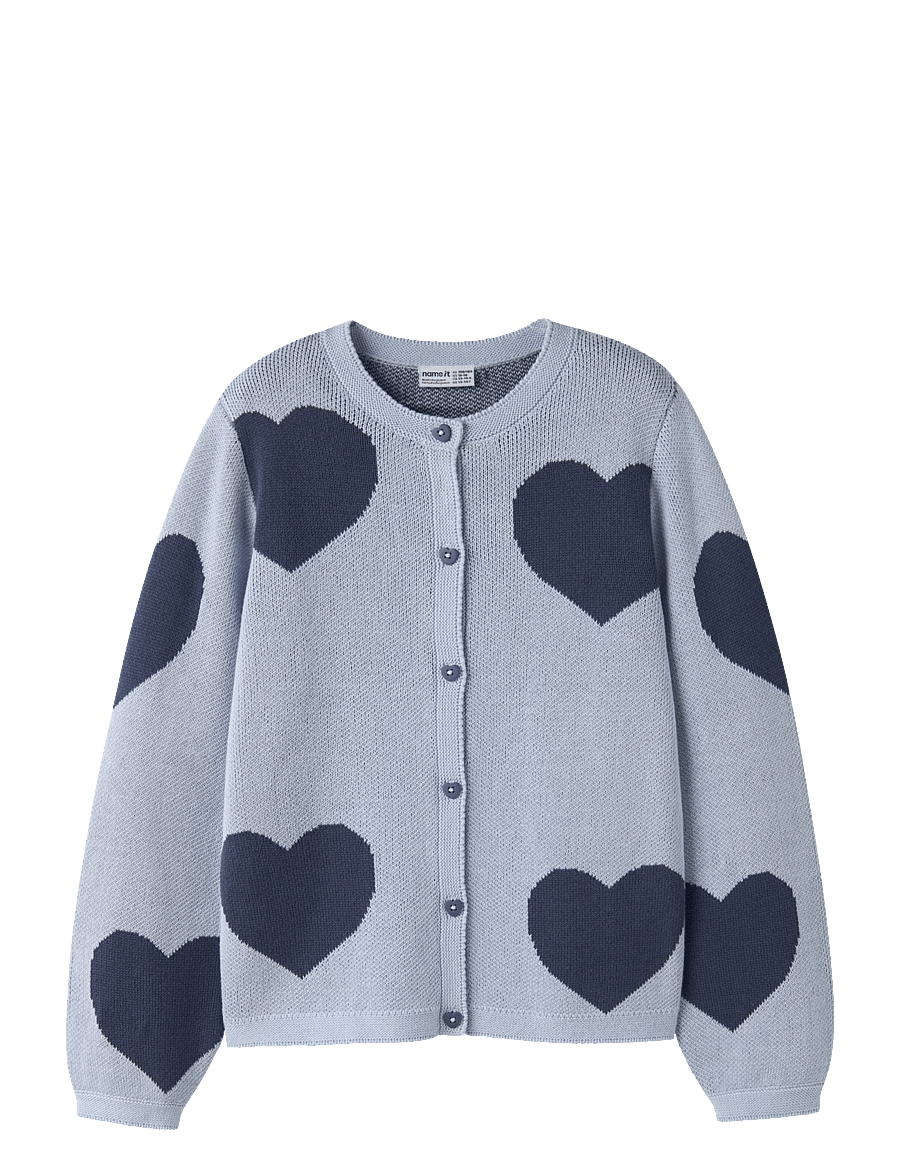 name it - NKFLIANAX LS KNIT CARD - subdued blue - 0