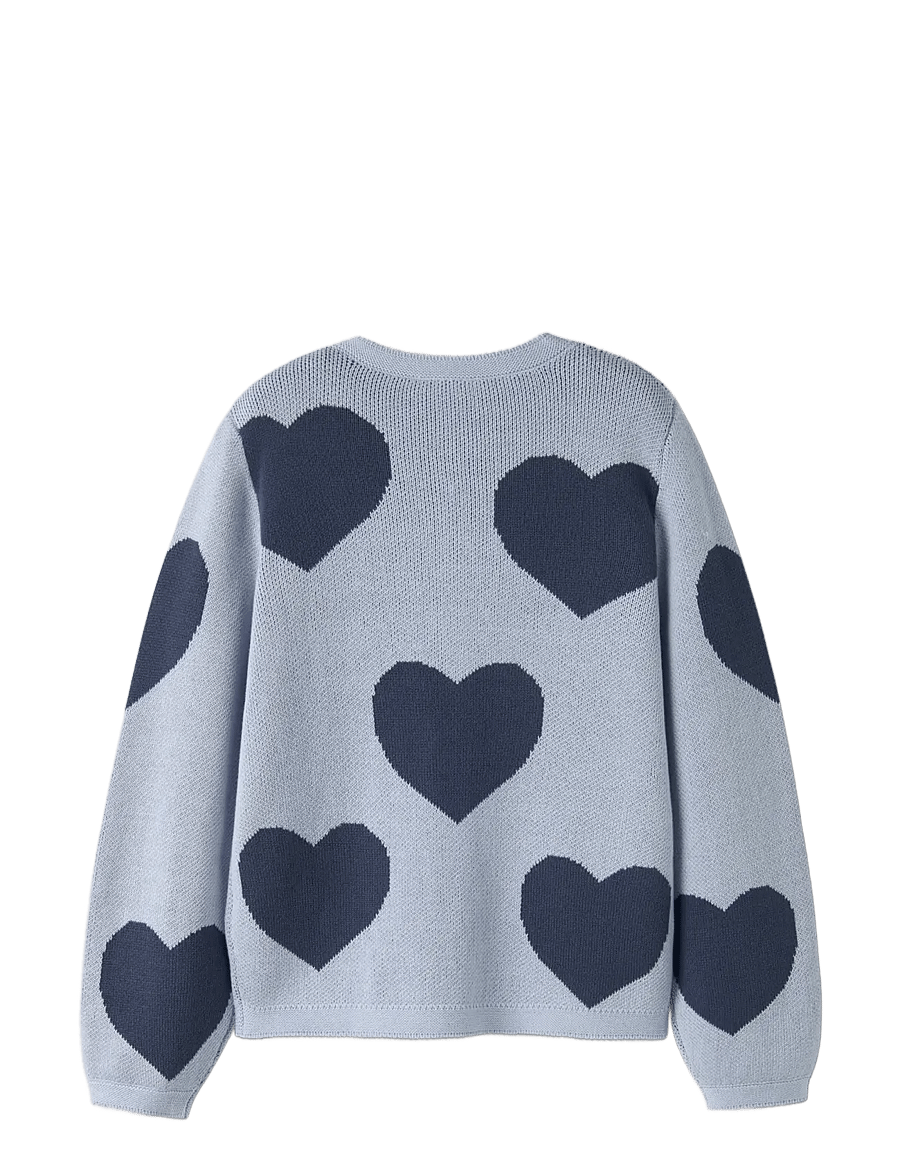 name it - NKFLIANAX LS KNIT CARD - subdued blue - 1