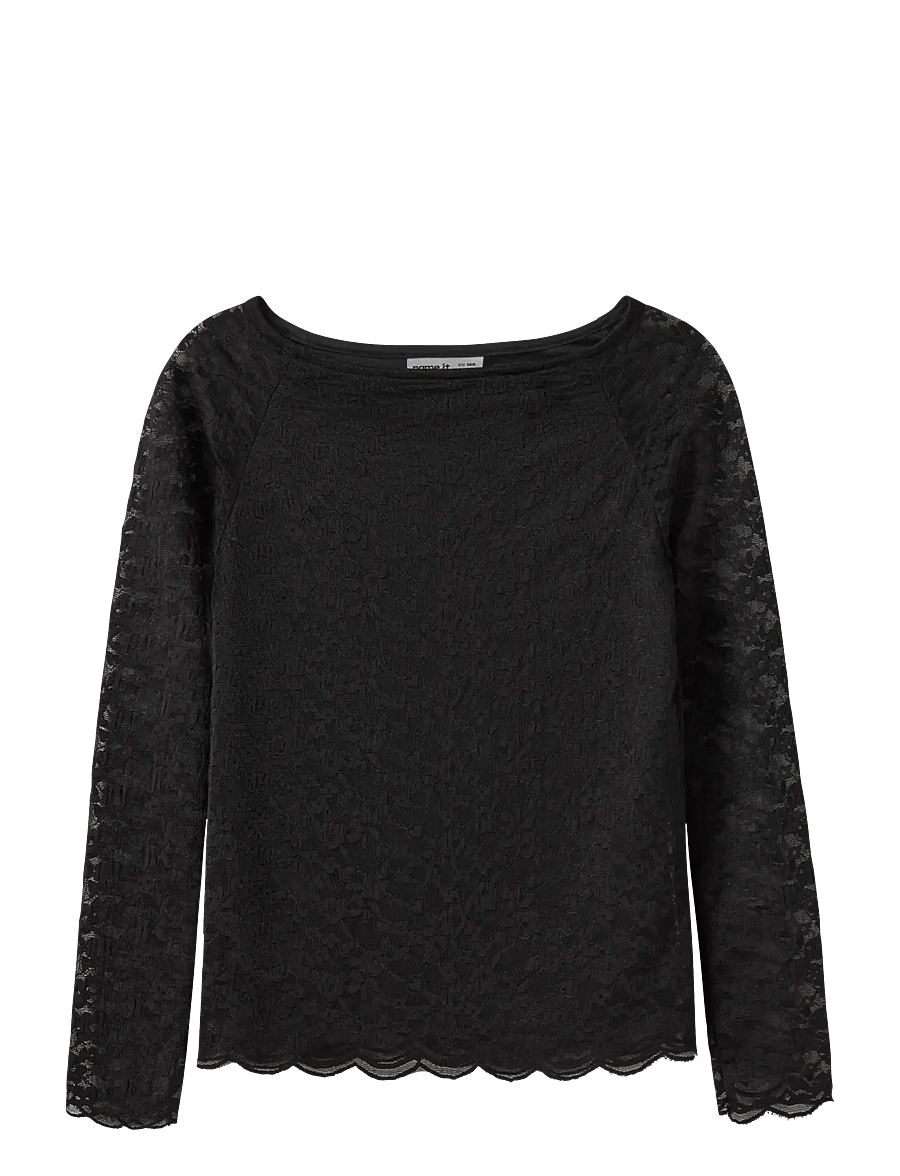 name it - NKFRADIA LS SLIM SH TOP - black - 0