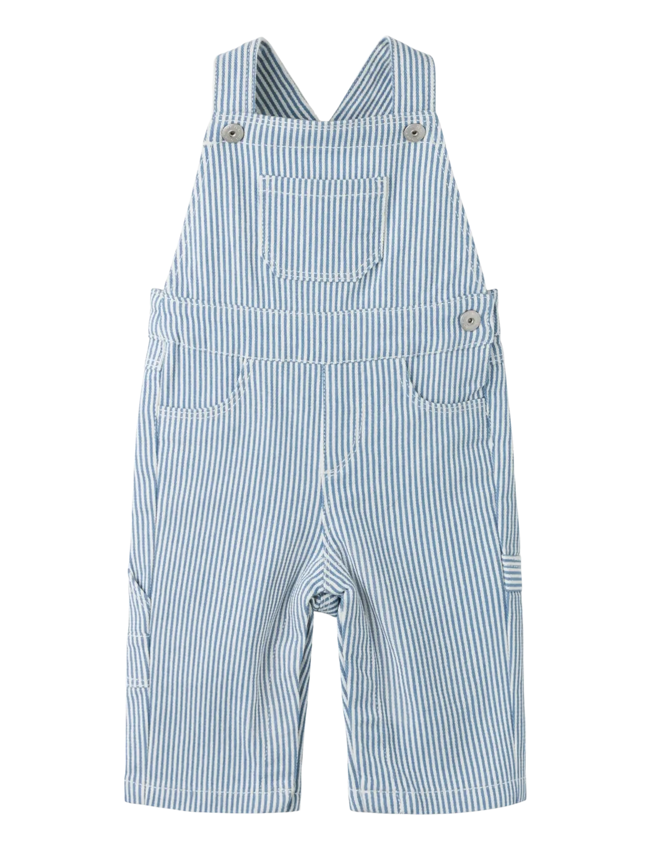 name it NBNNOLA LOOSE STRIPE OVERALL 2299-YF - Jumpsuits - WHITE / white