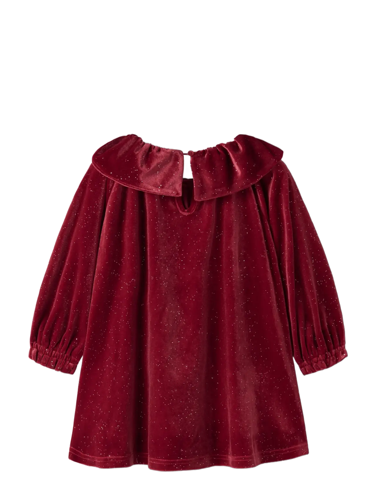 name it - NMFRICY VEL LS DRESS - red dahlia - 1