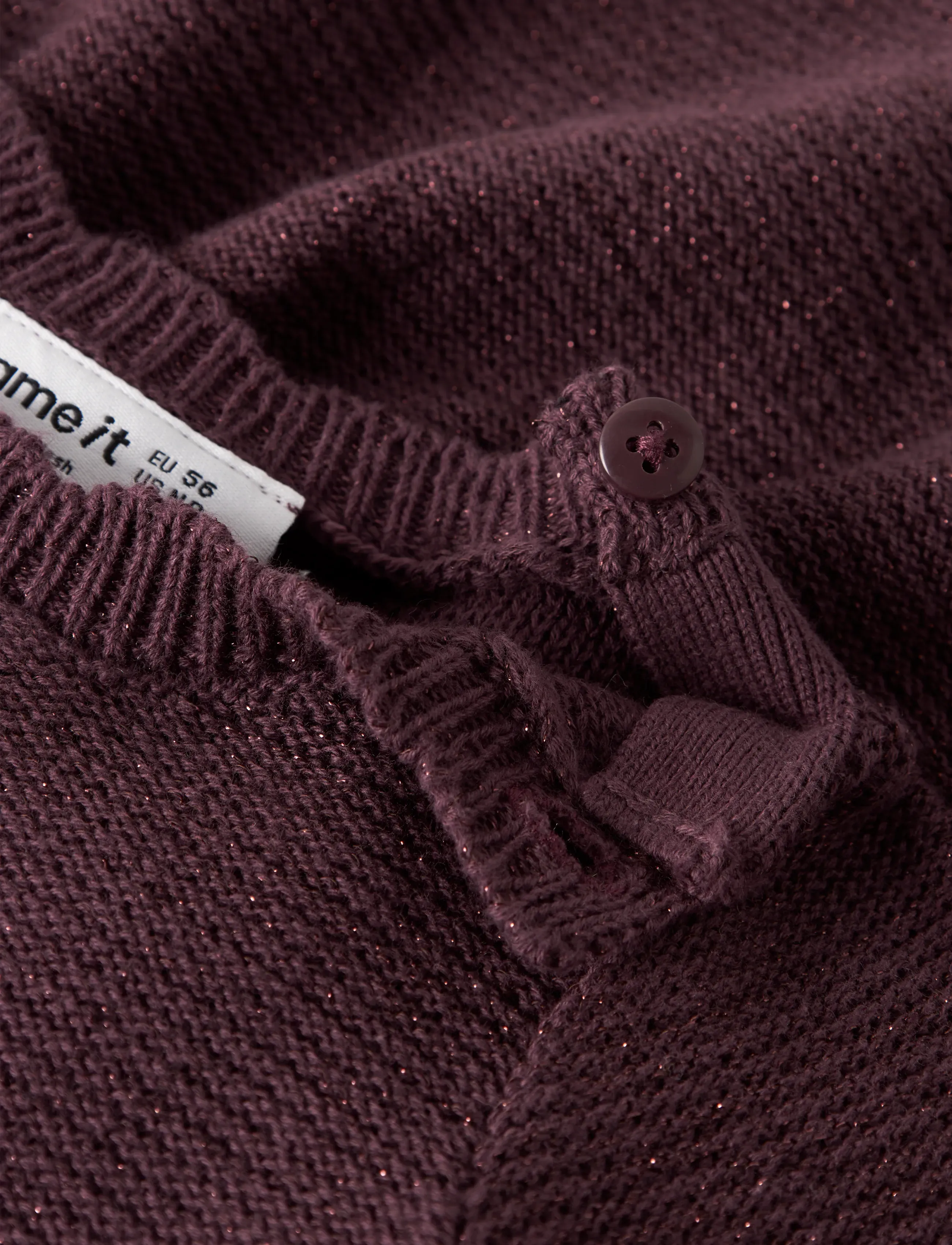 name it - NBFRADIA LS KNIT DRESS - catawba grape - 2