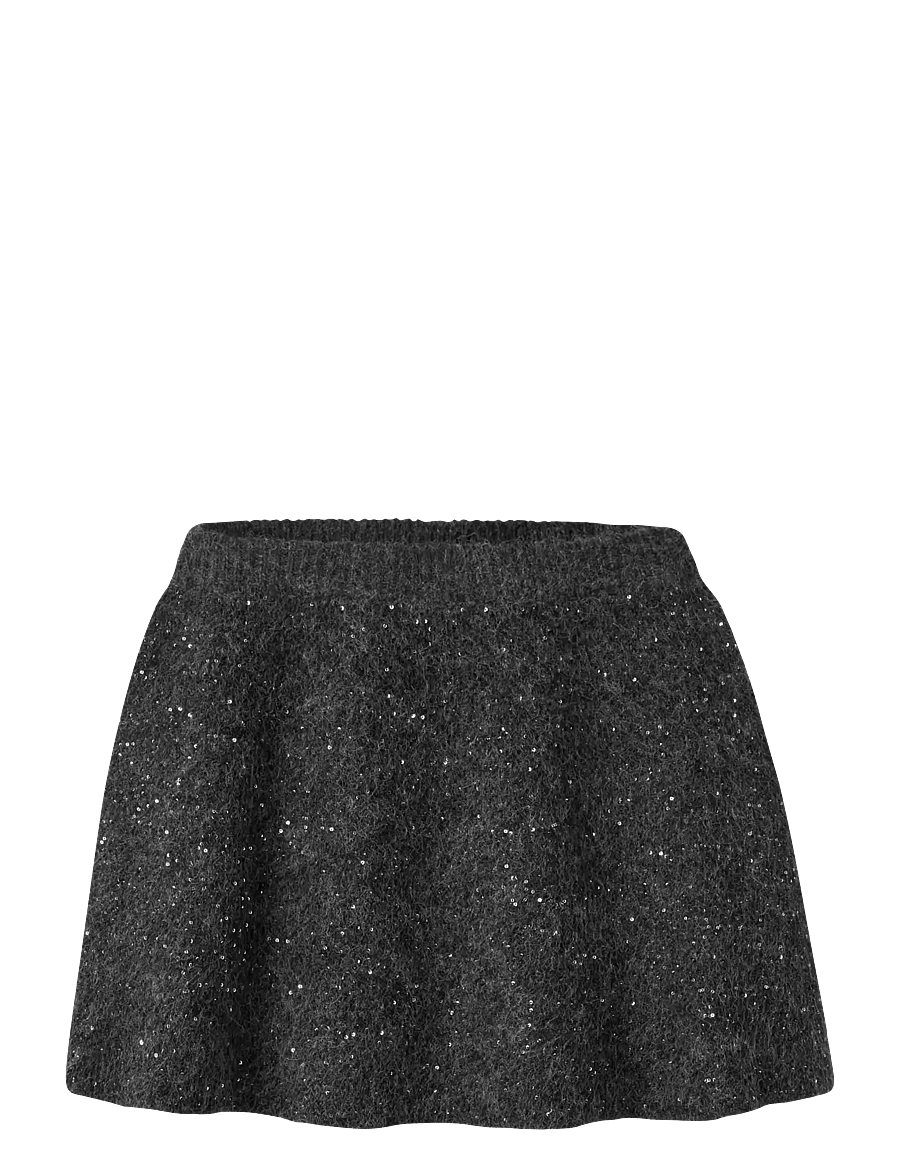 name it - NKFRIAGLITTER KNIT SKIRT - black - 0