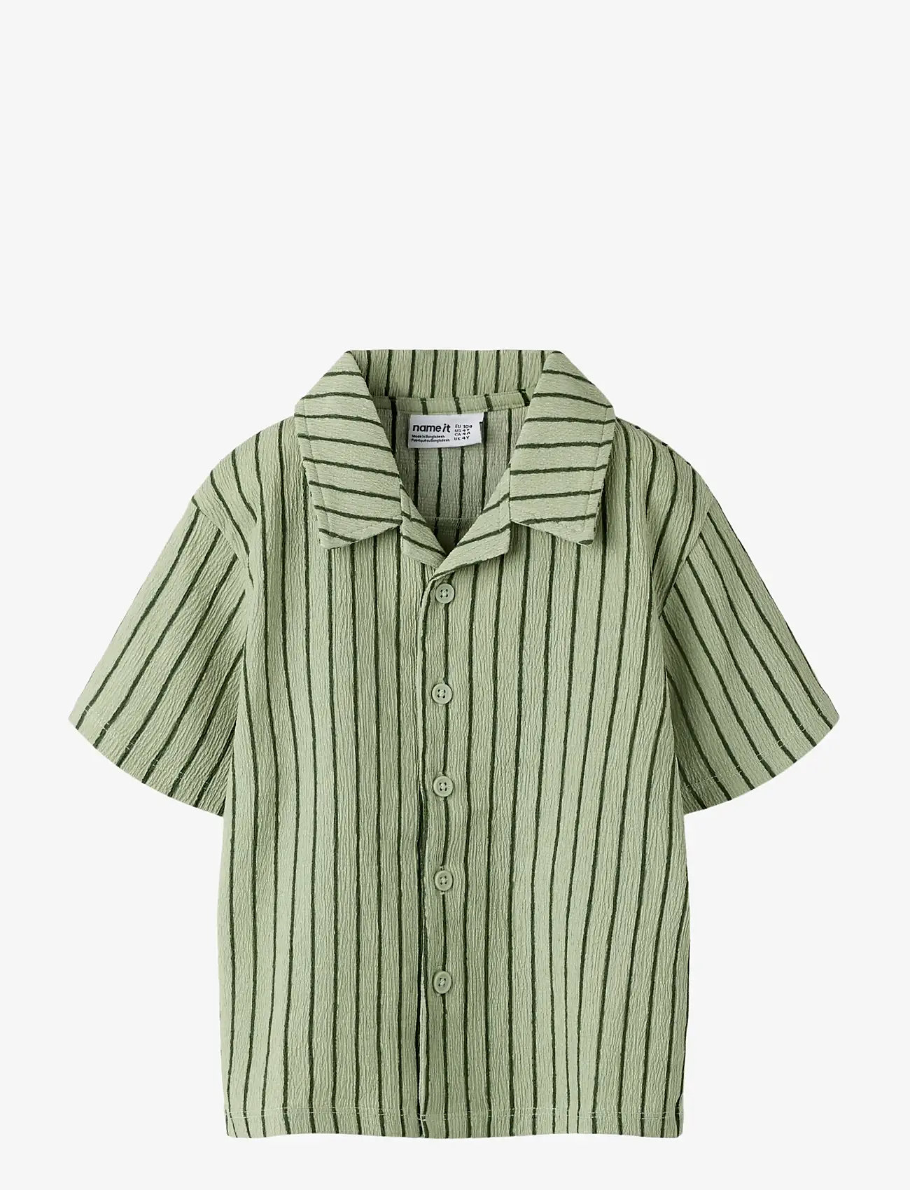 name it - NMMHASLA SS NREG SHIRT - short-sleeved shirts - swamp - 0
