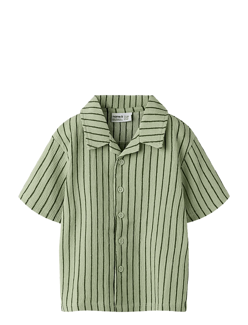 name it - NMMHASLA SS NREG SHIRT - short-sleeved shirts - swamp - 0
