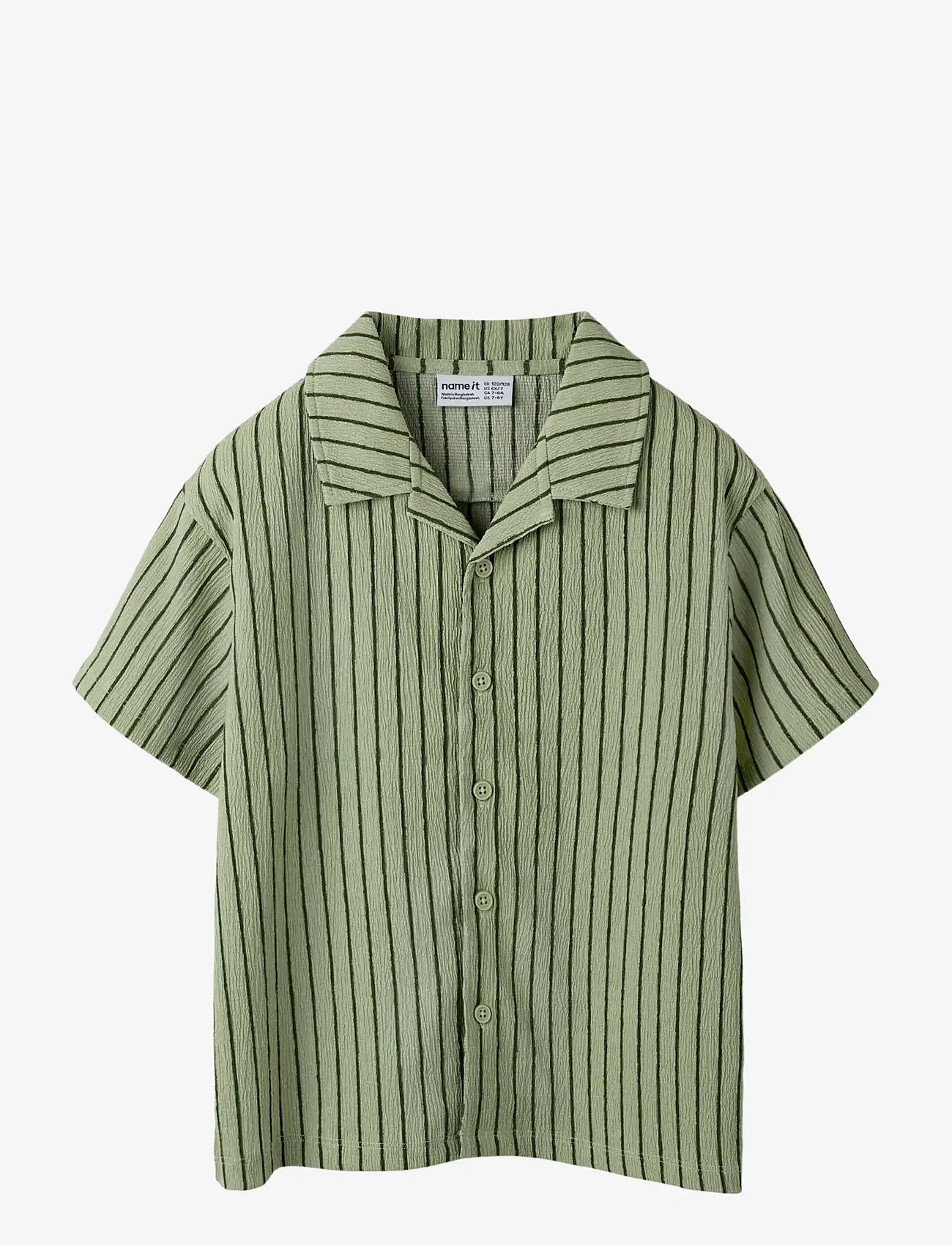 name it - NKMHASLA SS NREG SHIRT - kortærmede skjorter - swamp - 0