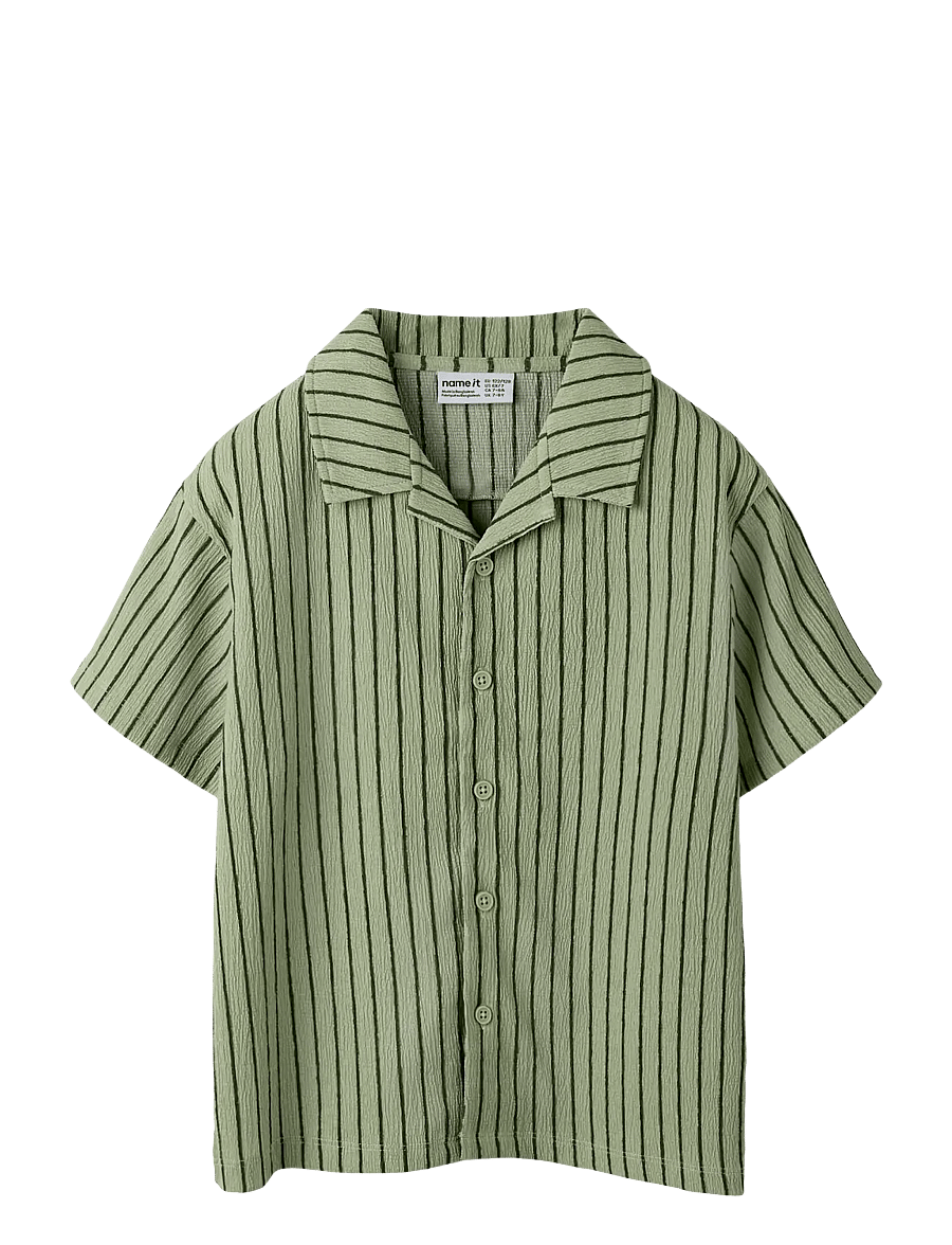 name it - NKMHASLA SS NREG SHIRT - kortærmede skjorter - swamp - 0