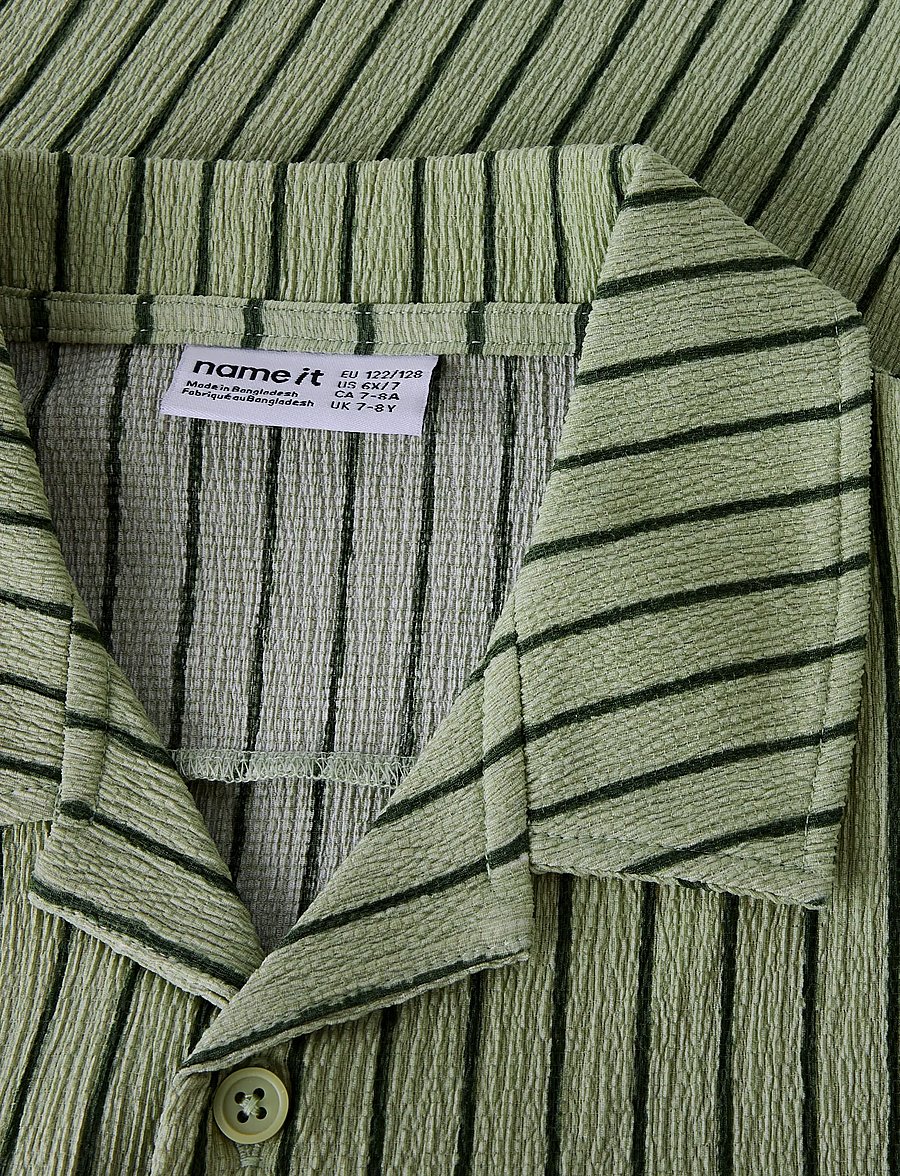 name it - NKMHASLA SS NREG SHIRT - kurzärmlige hemden - swamp - 3