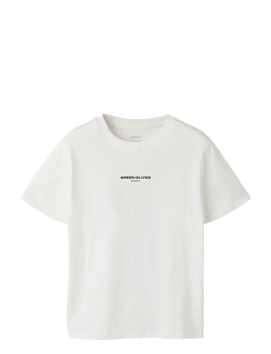 name it - NKMHALMAN SS NREG TOP - kurzärmelige - cloud dancer - 0
