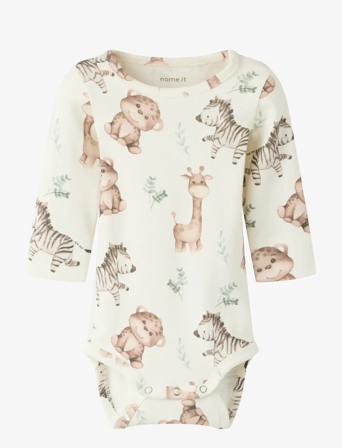 name it - NBNHANIMAL LS XSL BODY - långärmade bodysuits - coconut milk - 0