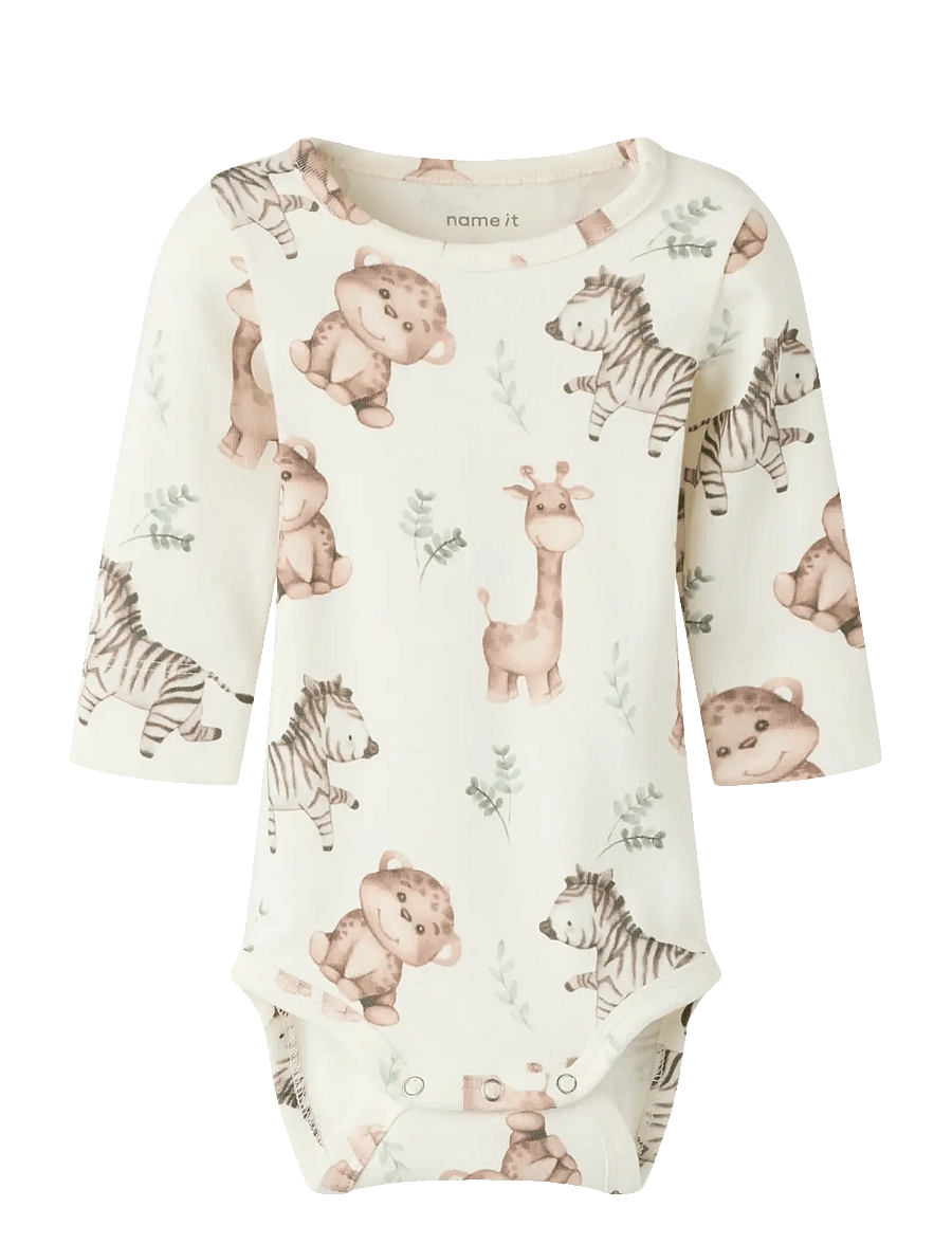 name it - NBNHANIMAL LS XSL BODY - langärmelig - coconut milk - 0