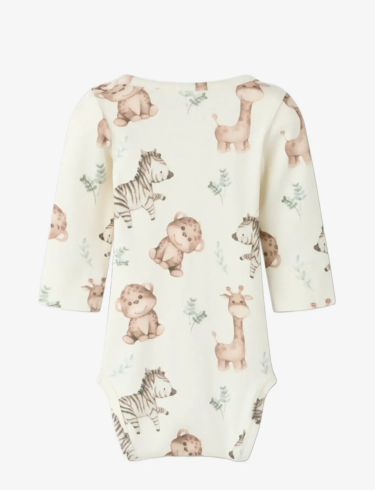 name it - NBNHANIMAL LS XSL BODY - långärmade bodysuits - coconut milk - 1
