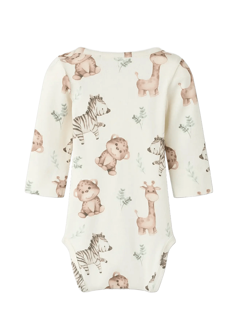 name it - NBNHANIMAL LS XSL BODY - långärmade bodysuits - coconut milk - 1