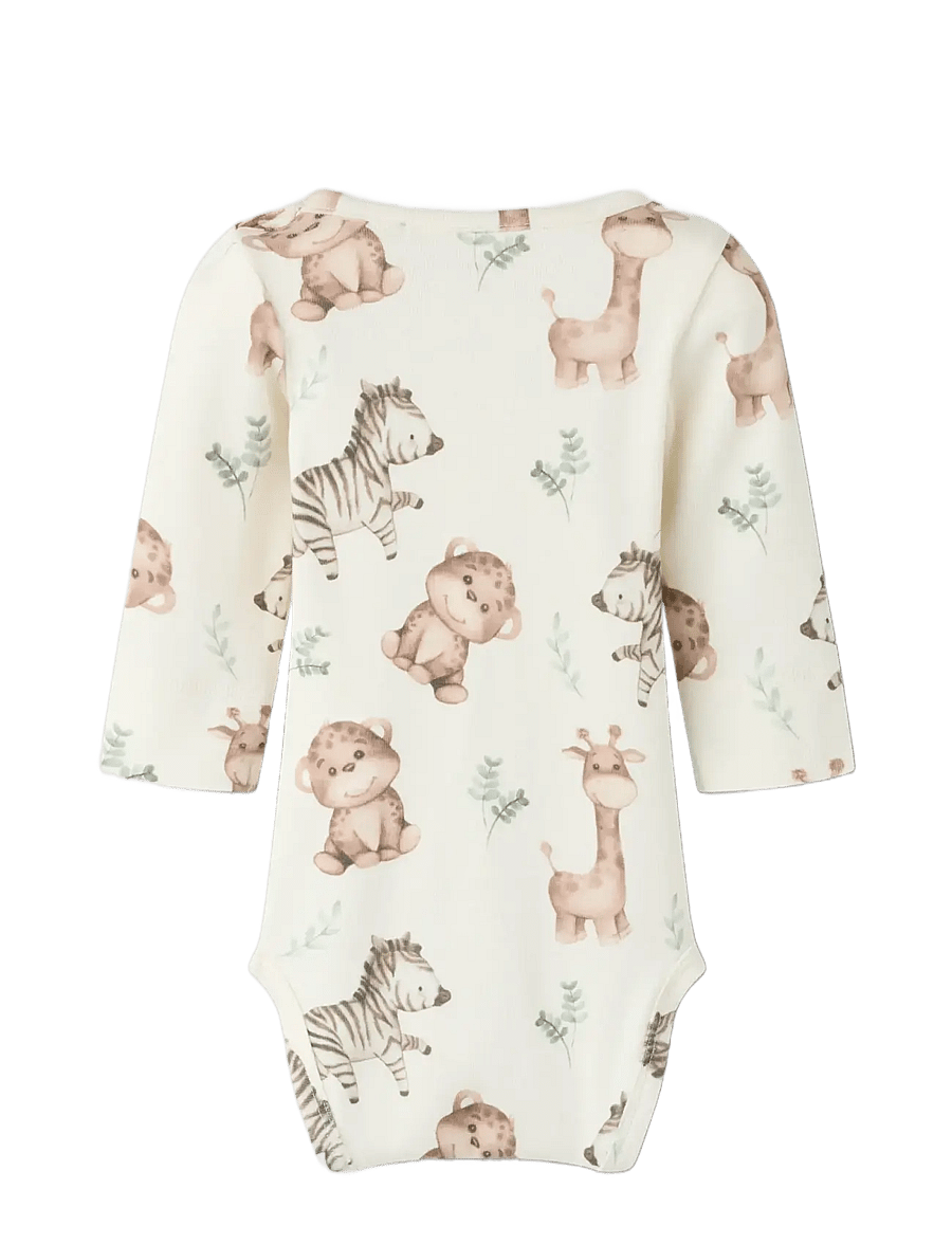 name it - NBNHANIMAL LS XSL BODY - langärmelig - coconut milk - 1