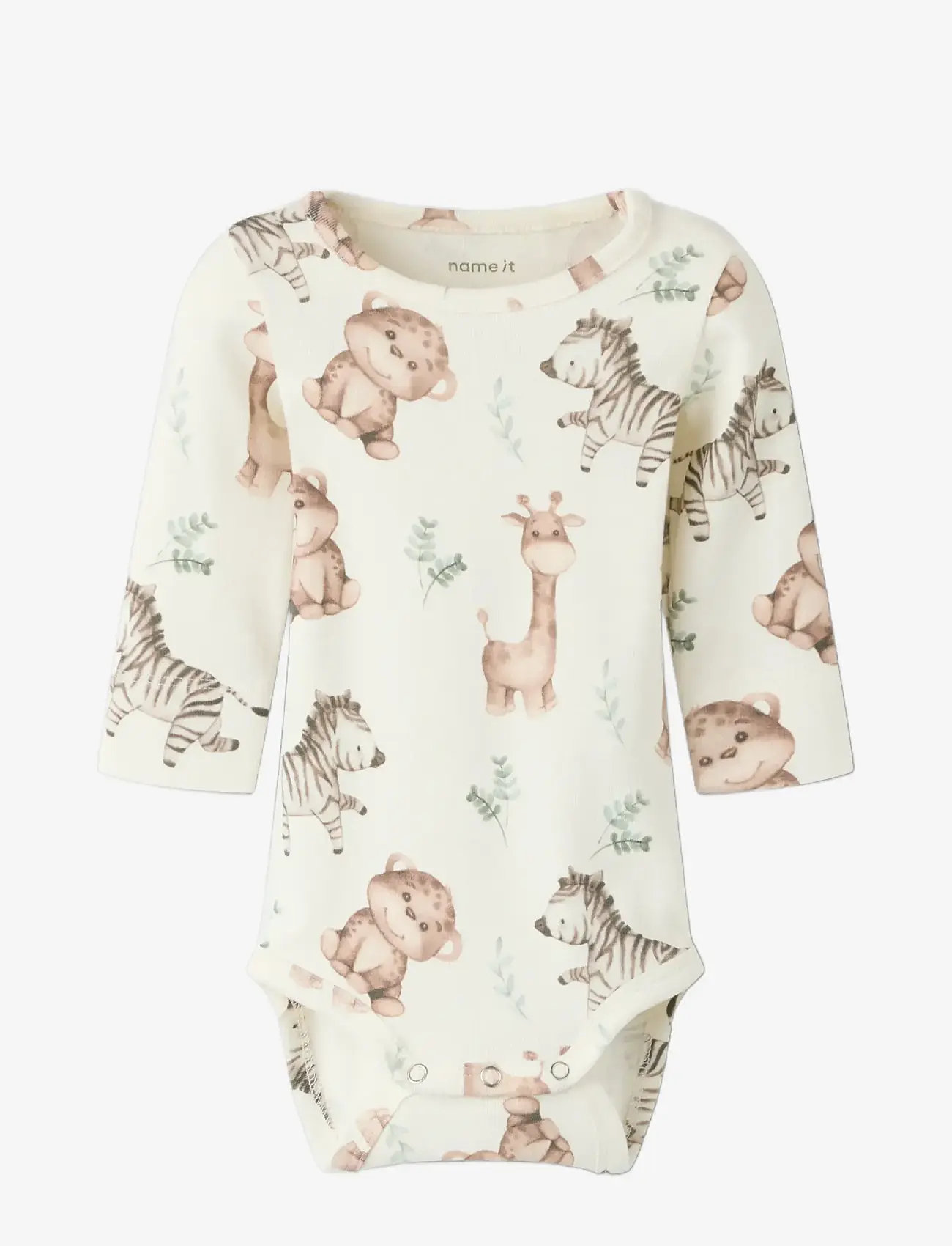 name it - NBNHANIMAL LS XSL BODY - långärmade bodysuits - coconut milk - 2