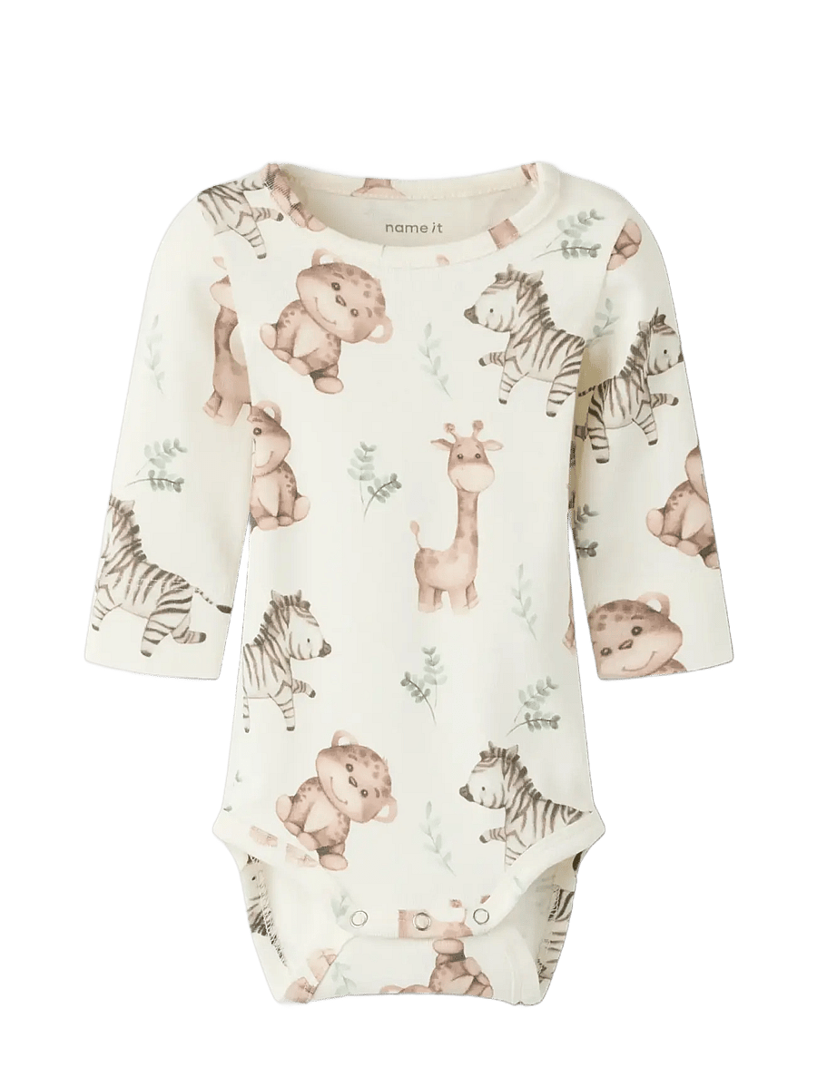 name it - NBNHANIMAL LS XSL BODY - langärmelig - coconut milk - 2