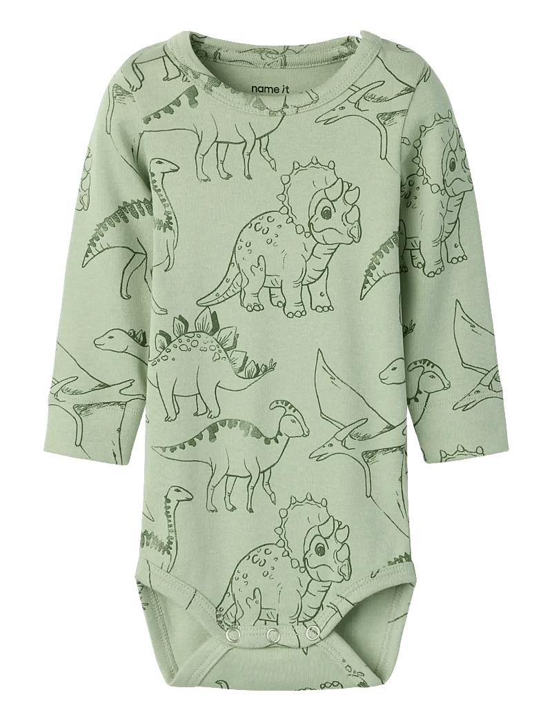 name it - NBMHINOS LS XSL BODY - langærmede heldragter - swamp - 0