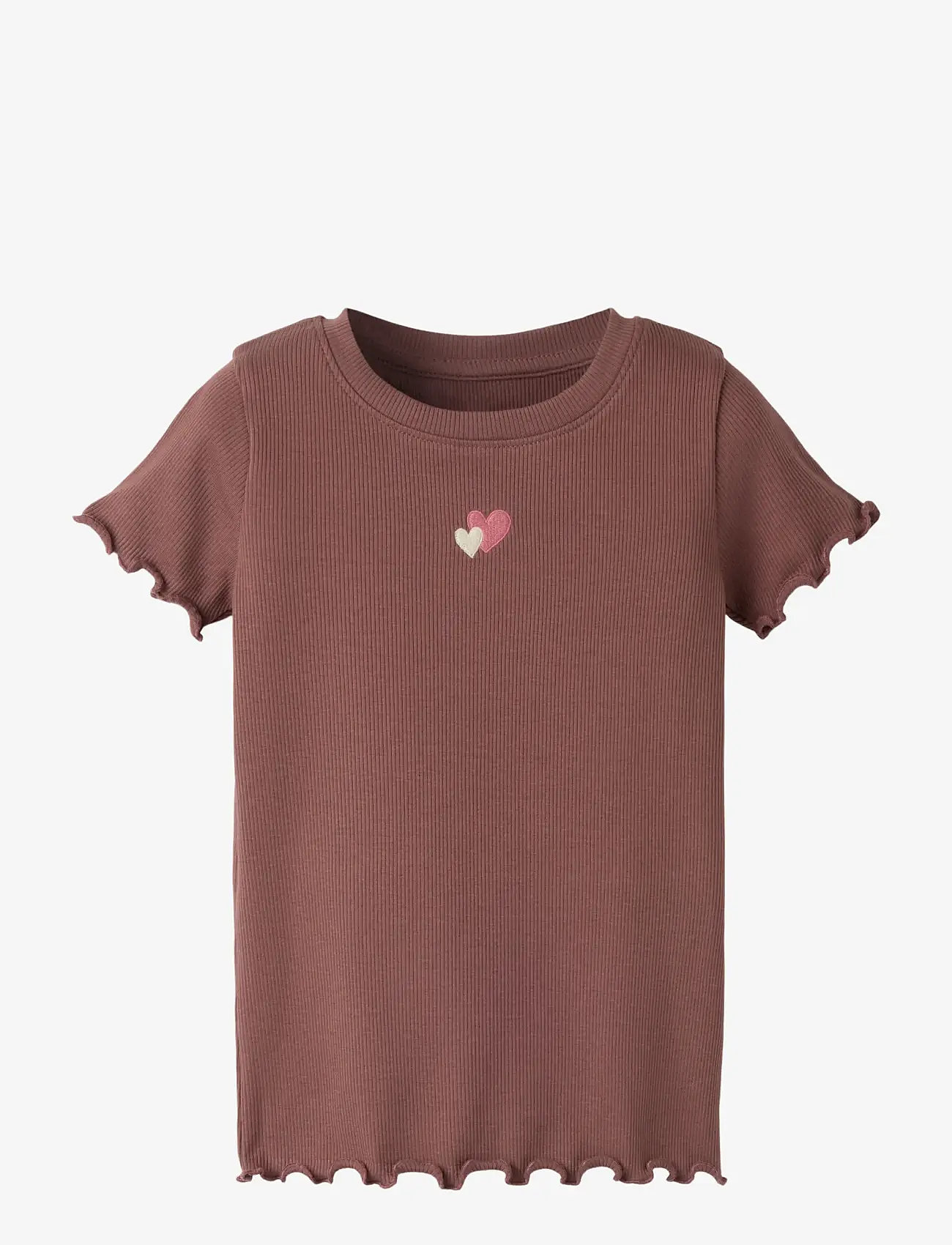 name it - NMFHANILIA SS XSL TOP - kortærmede t-shirts - marron - 0