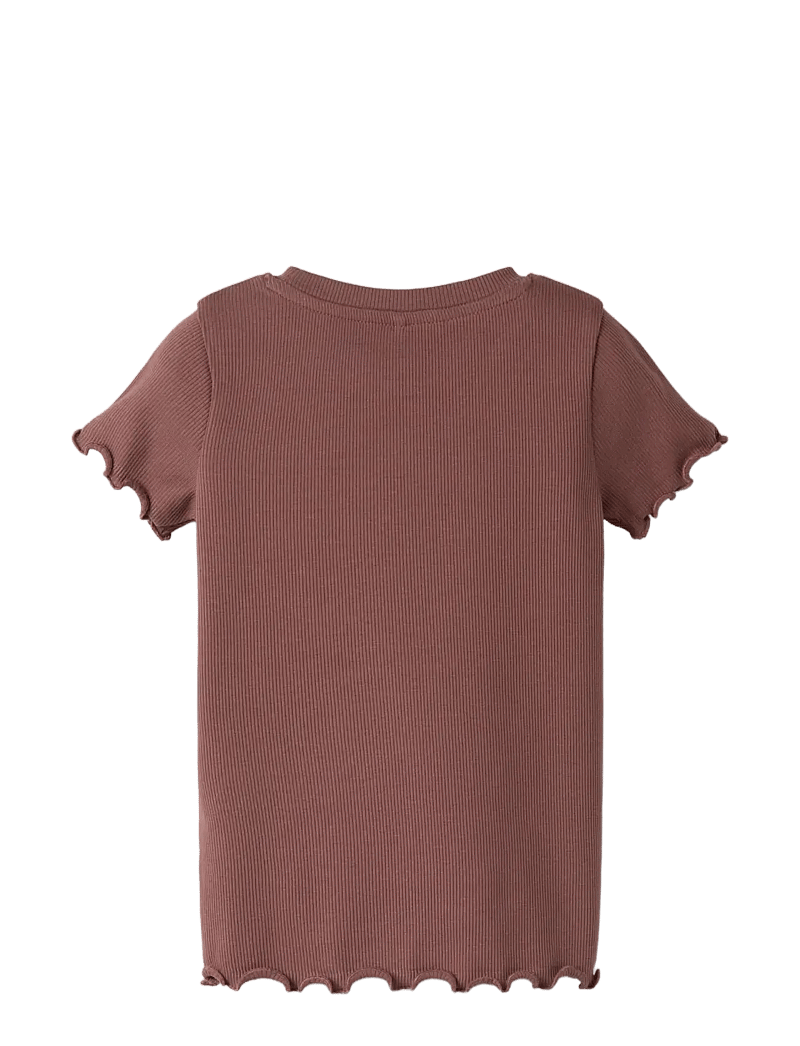 name it - NMFHANILIA SS XSL TOP - kortærmede t-shirts - marron - 1
