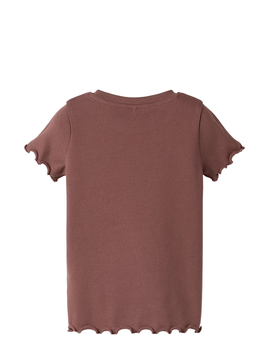 name it - NMFHANILIA SS XSL TOP - kurzärmelige - marron - 1