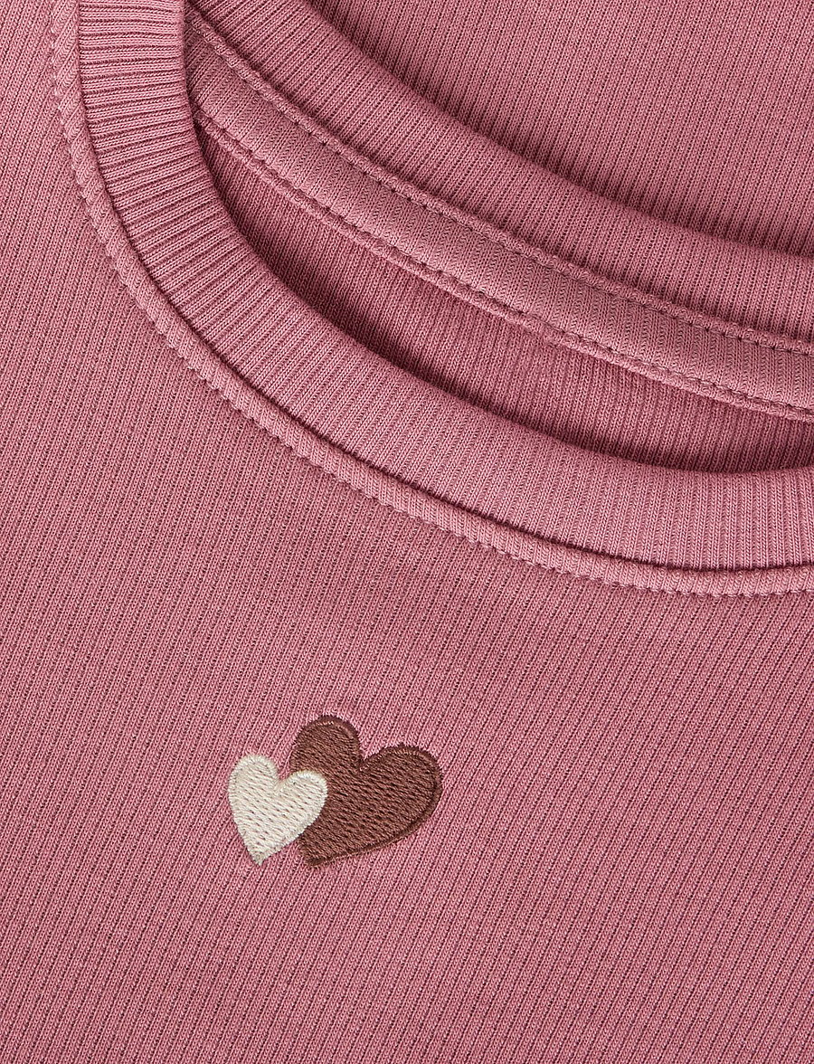 name it - NMFHANILIA SS XSL TOP - kurzärmelige - mesa rose - 2
