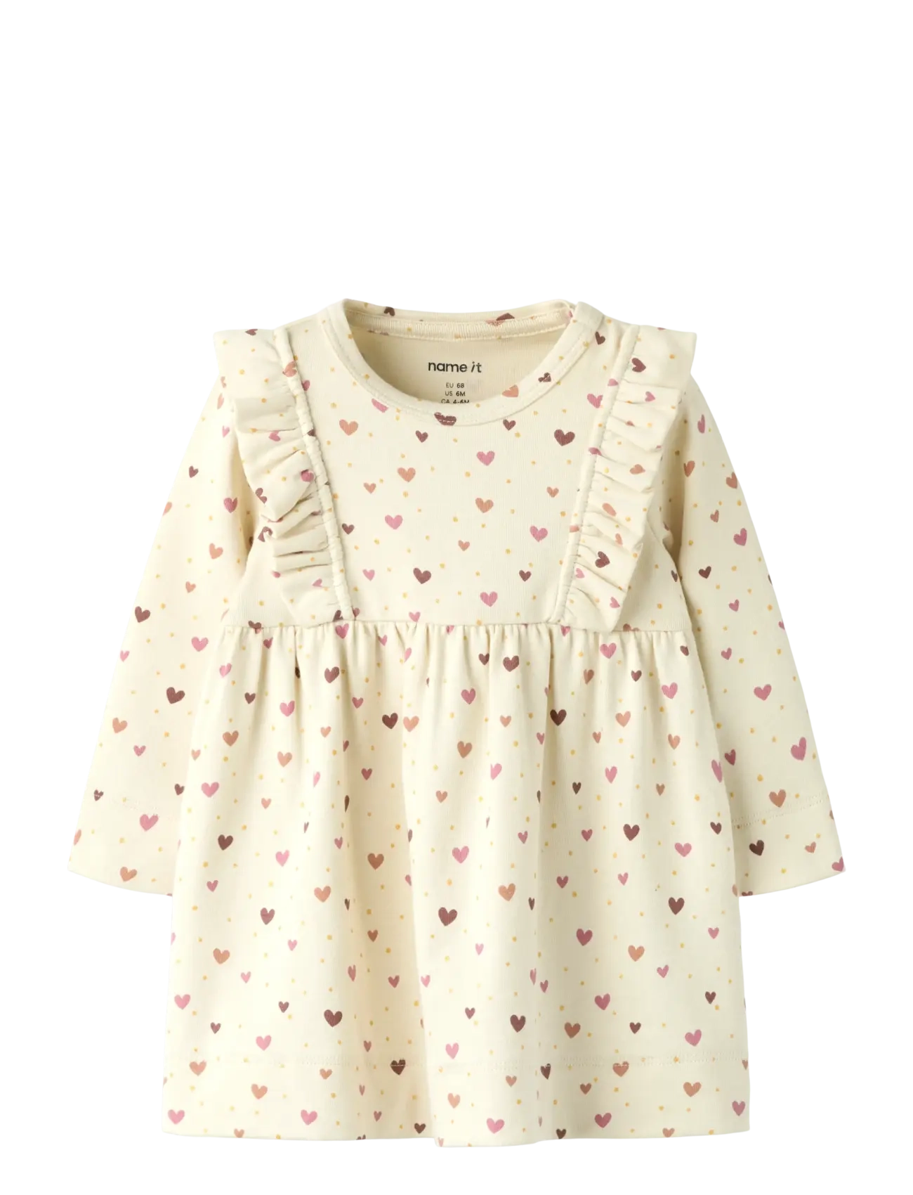 name it NBFHAYLA LS DRESS - Robes & jupes - ALMOND MILK / cream