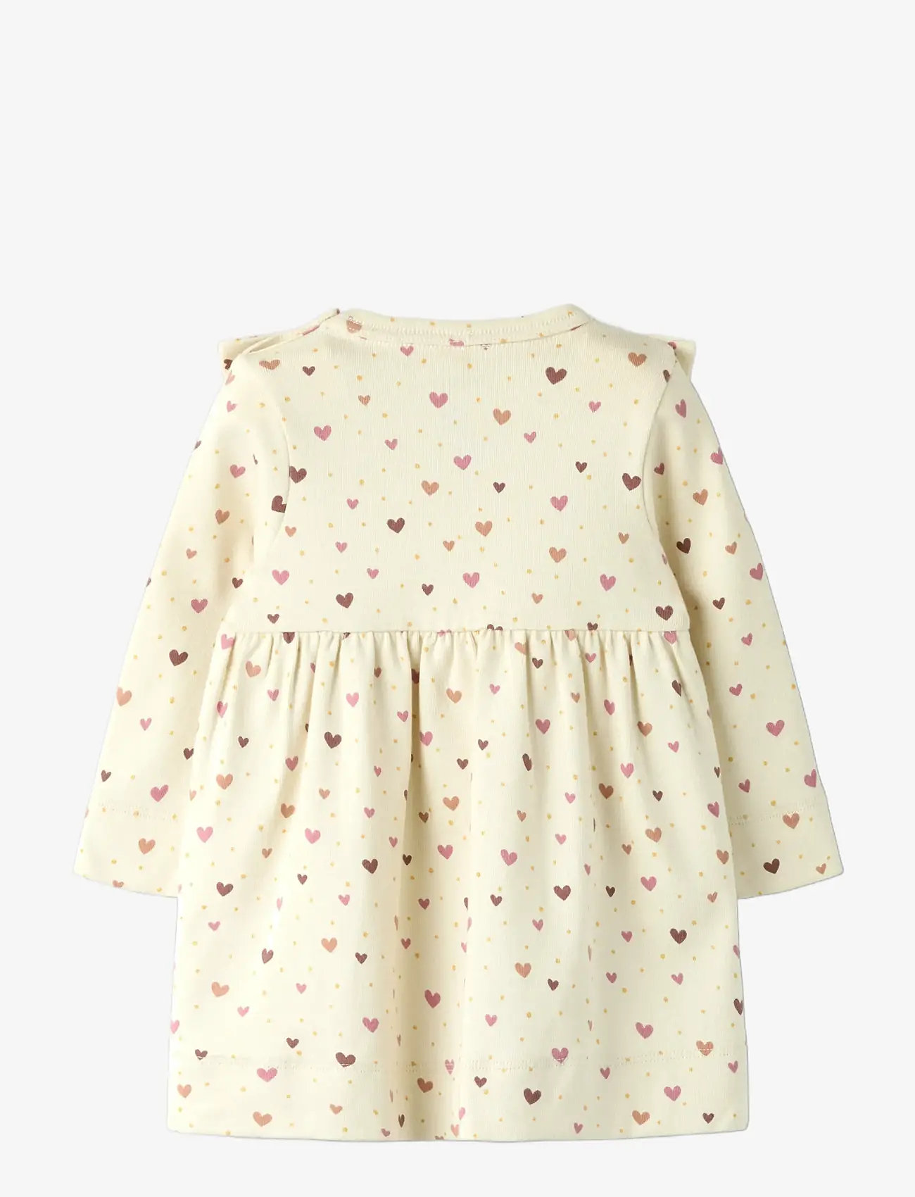 name it - NBFHAYLA LS DRESS - pikkade varrukatega beebi kleidid - almond milk - 1