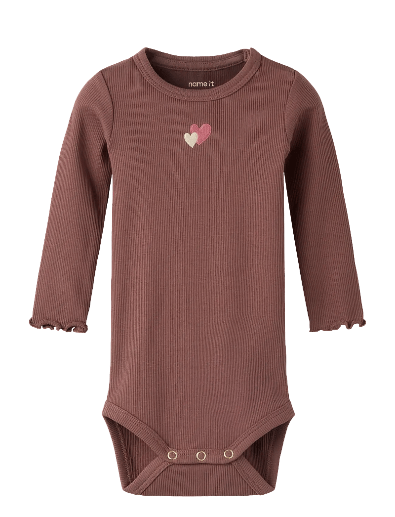 name it - NBFHANILIA LS XSL BODY - langærmede heldragter - marron - 0