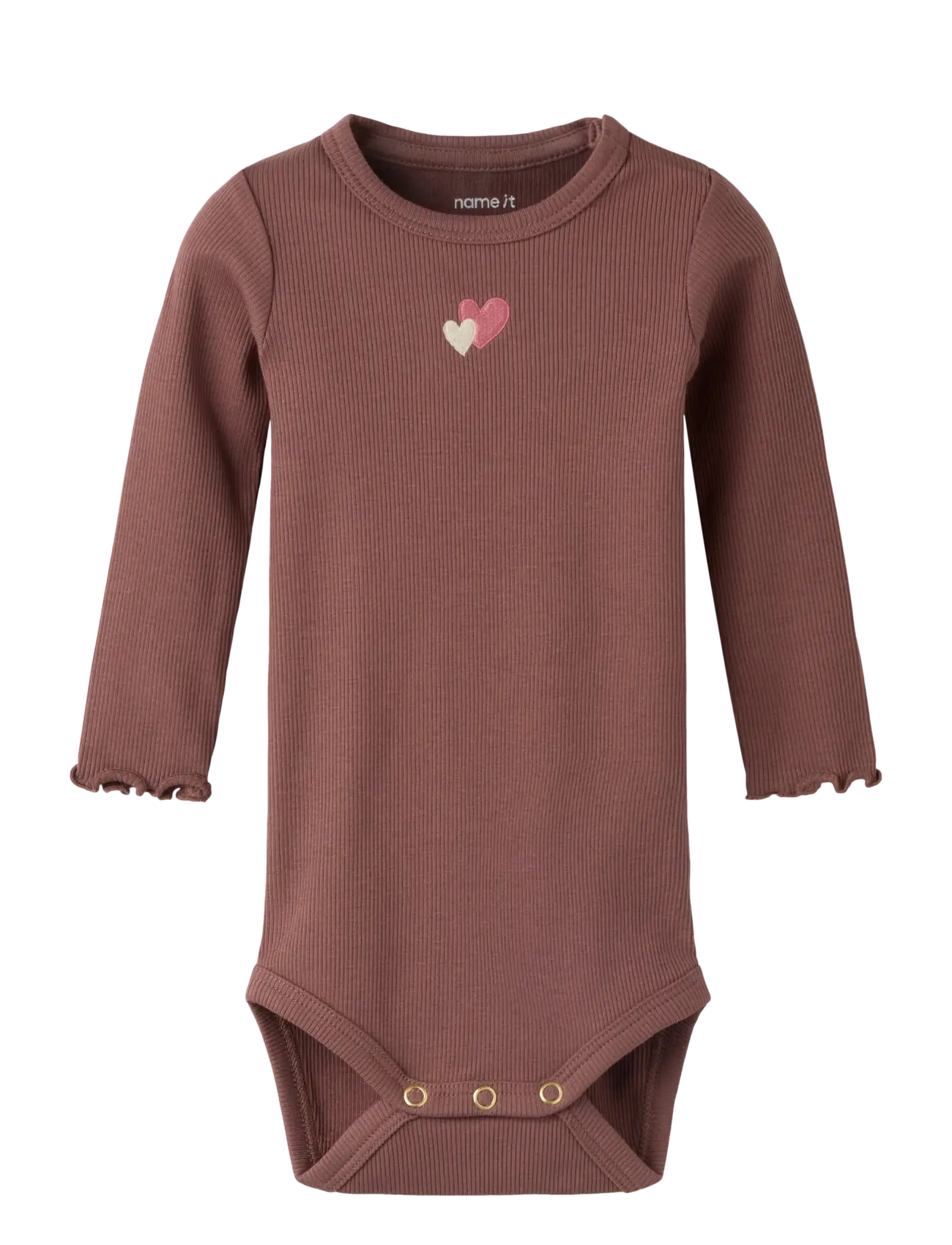 name it NBFHANILIA LS XSL BODY - Riided - MARRON / pink/rose