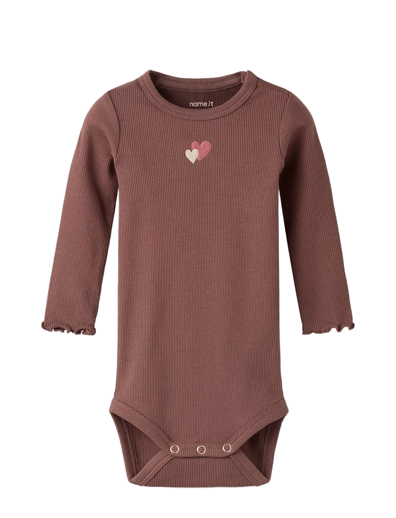 name it - NBFHANILIA LS XSL BODY - langærmede heldragter - marron - 2