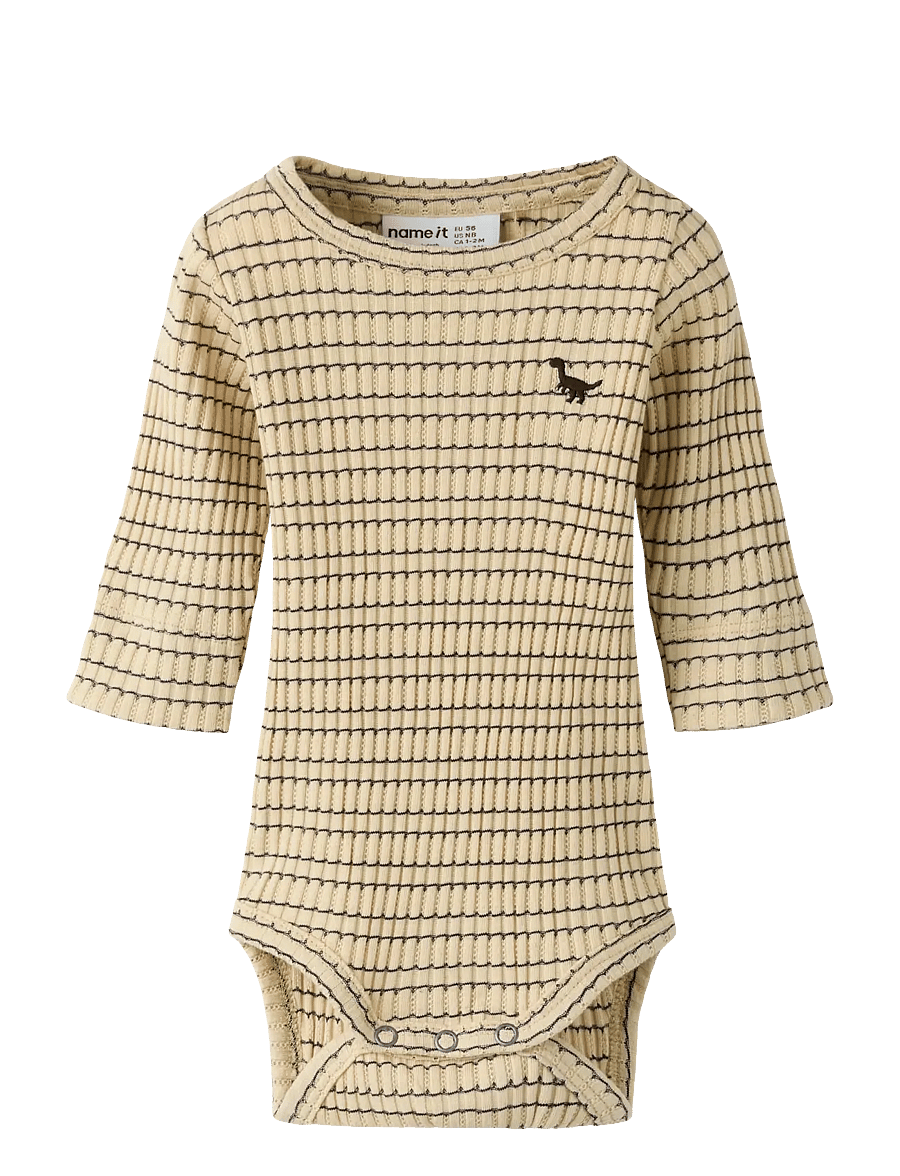 name it - NBMHERBERT LS SLIM BODY - langärmelig - silver lining - 0