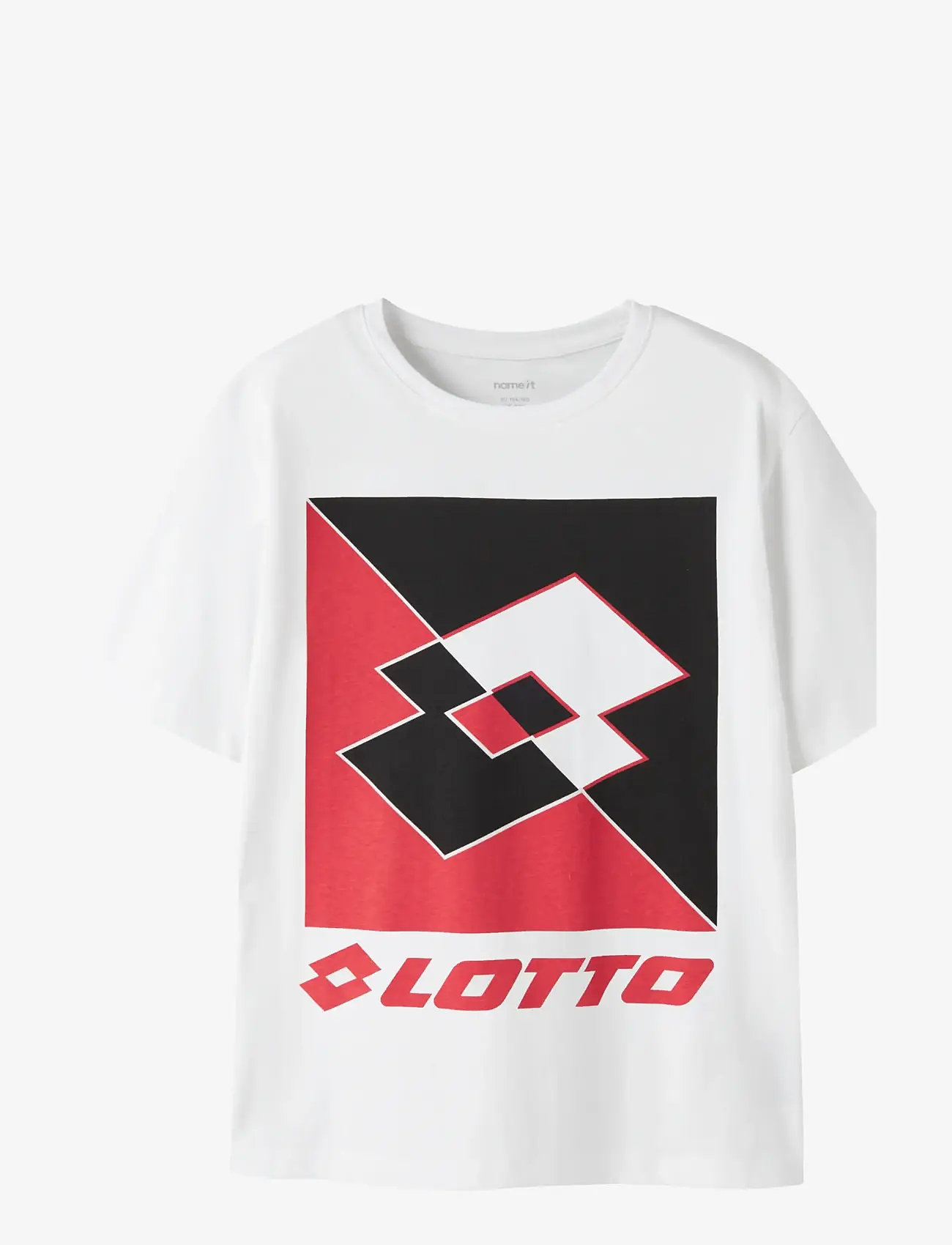 name it - NKNJONAS LOTTO SS NREG TOP LNOOS VDE - kortærmede t-shirts - bright white - 0