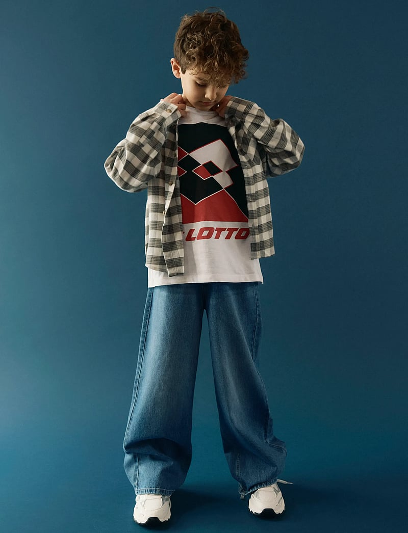 name it - NKNJONAS LOTTO SS NREG TOP LNOOS VDE - kortærmede t-shirts - bright white - 3