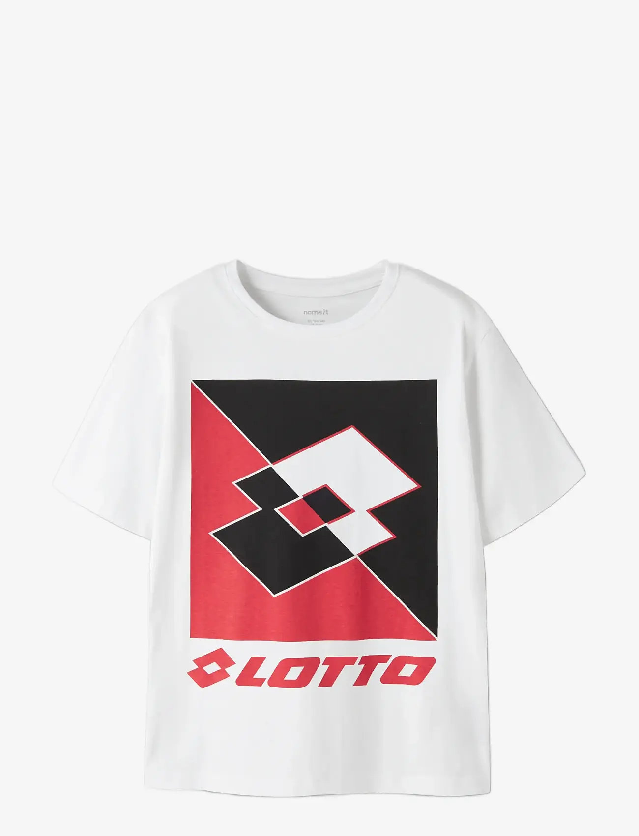 name it - NKNJONAS LOTTO SS NREG TOP LNOOS VDE - kortærmede t-shirts - bright white - 2