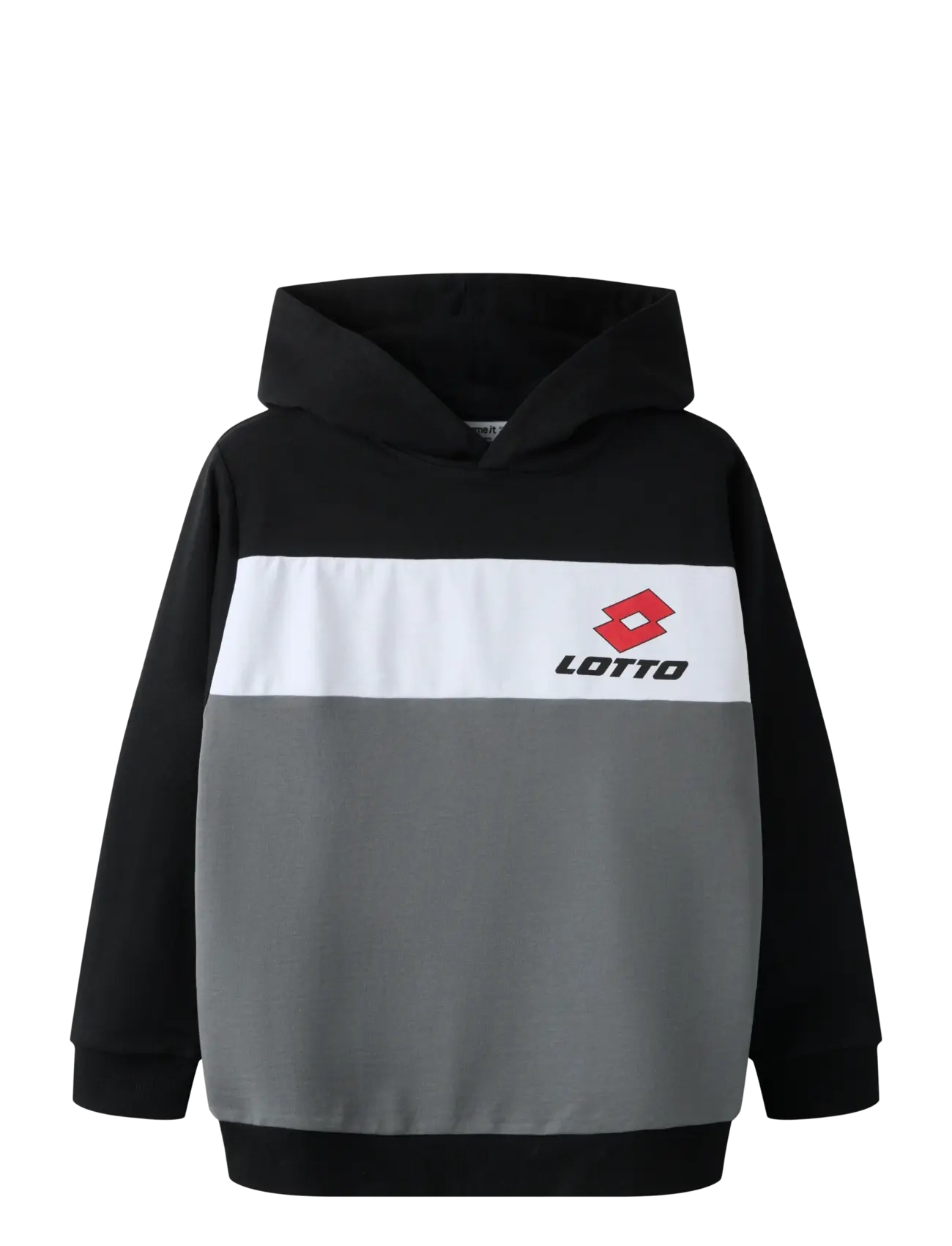 NAME IT Nknjog Lotto Nreg Sweat Wh Unb Lnoos Vde Schwarz - 122-128 - Kinder