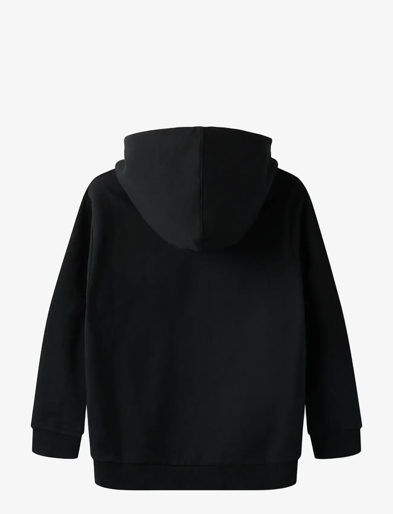 name it - NKNJOG LOTTO NREG SWEAT WH UNB LNOOS VDE - bluzy z kapturem - black - 1