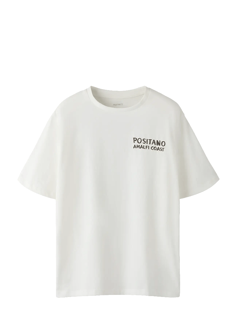 name it - NKFHILANSA SS NREG TOP - kurzärmelige - cloud dancer - 0