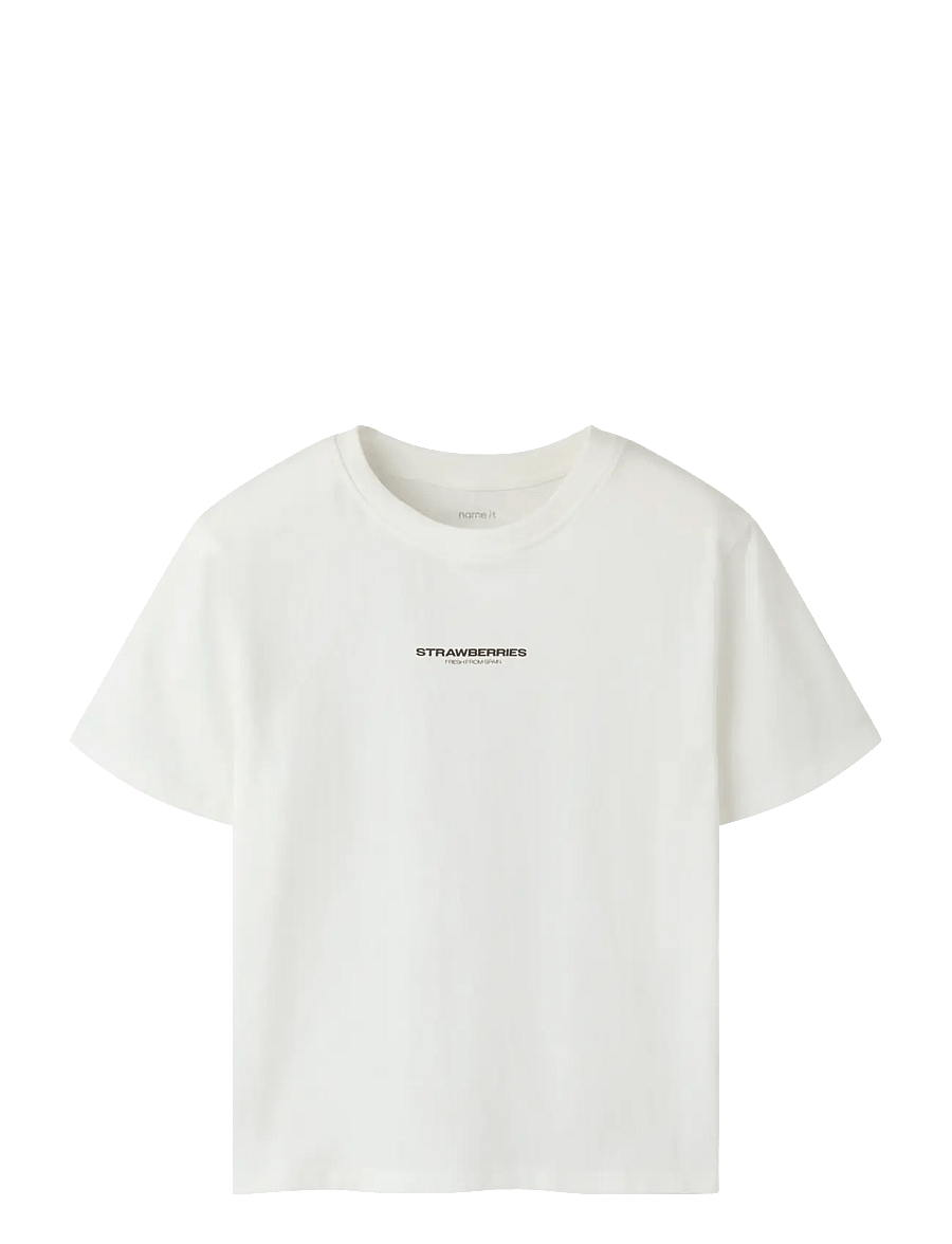 name it - NKFHILANSA SS NREG TOP - kortärmade t-shirts - cloud dancer - 1