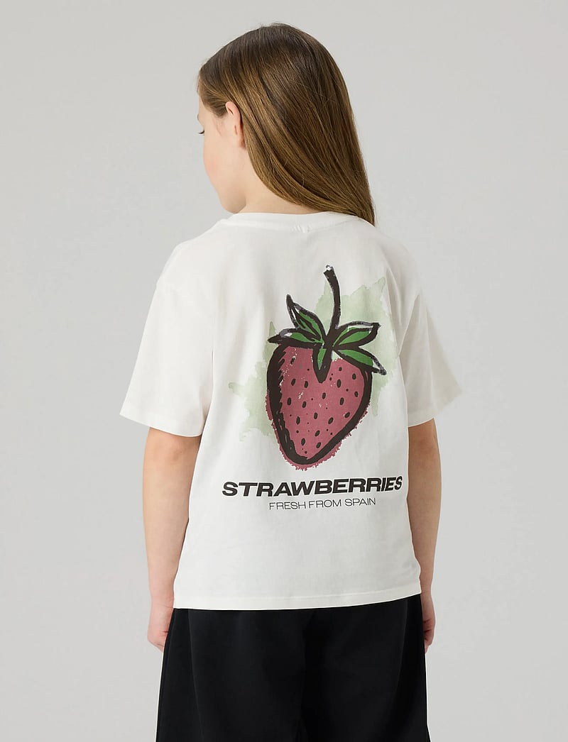 name it - NKFHILANSA SS NREG TOP - kortærmede t-shirts - cloud dancer - 0